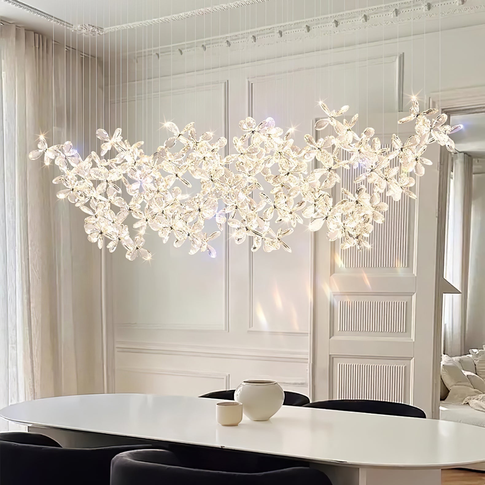 Lustra Kronleuchter Kristall Schmetterling Blumen Cluster-Letslighting
