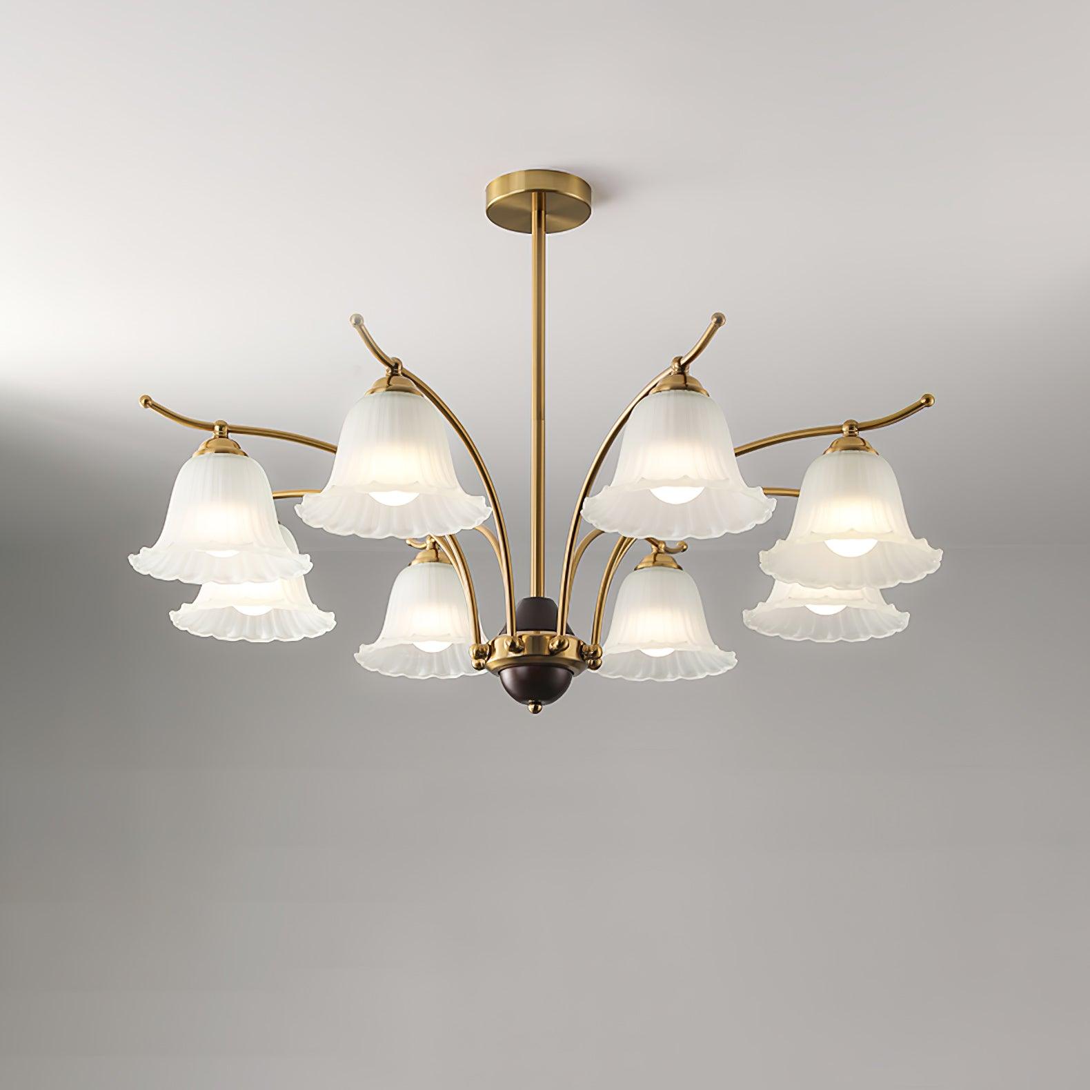 Civinora Brass Alabaster Chandelier - Neutralighting