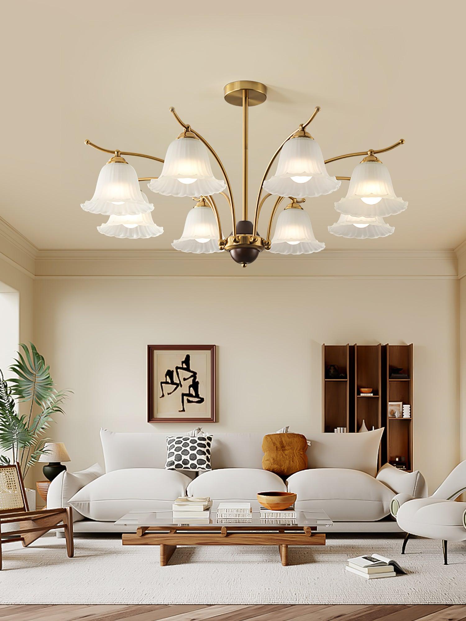 Civinora Brass Alabaster Chandelier - Neutralighting