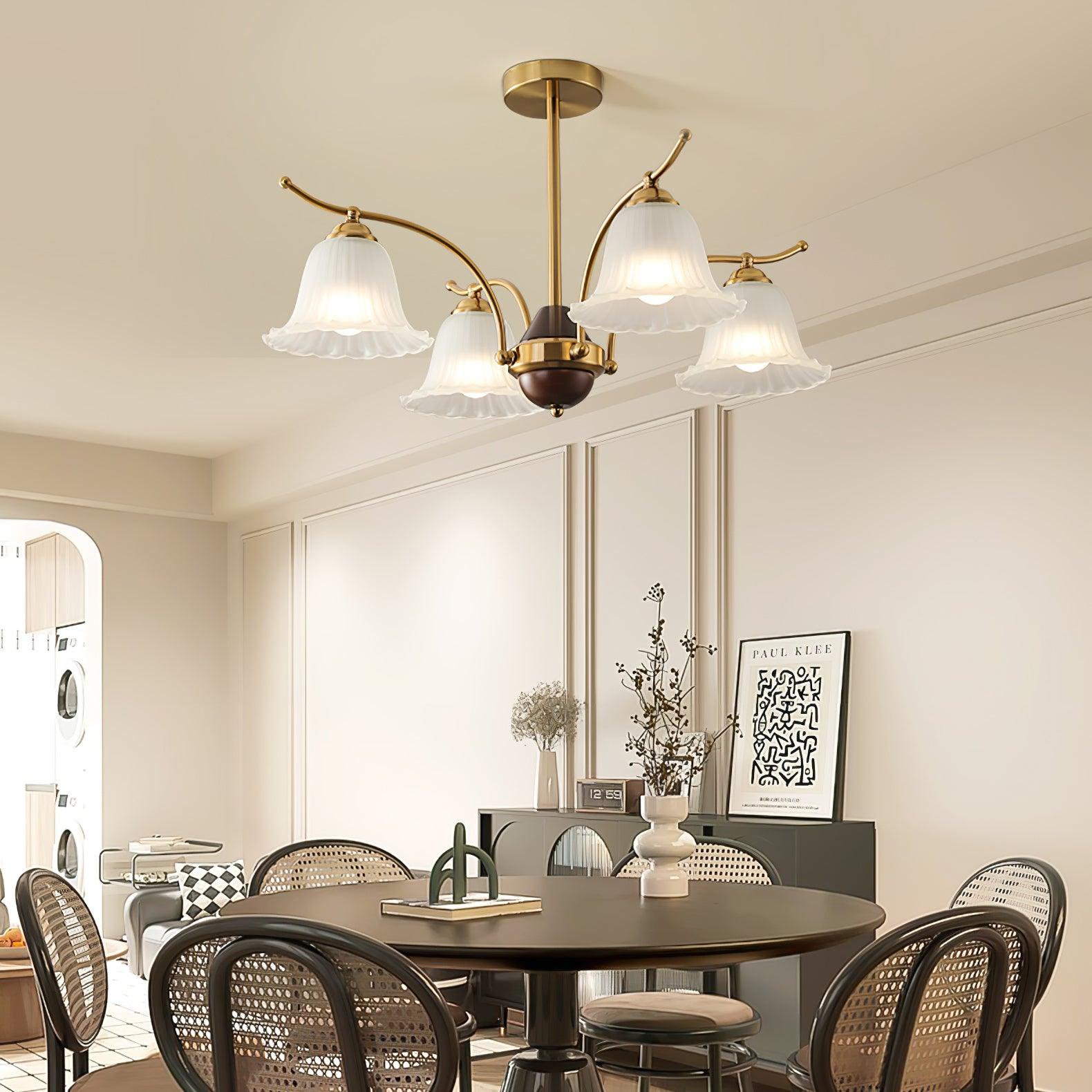 Civinora Brass Alabaster Chandelier - Neutralighting