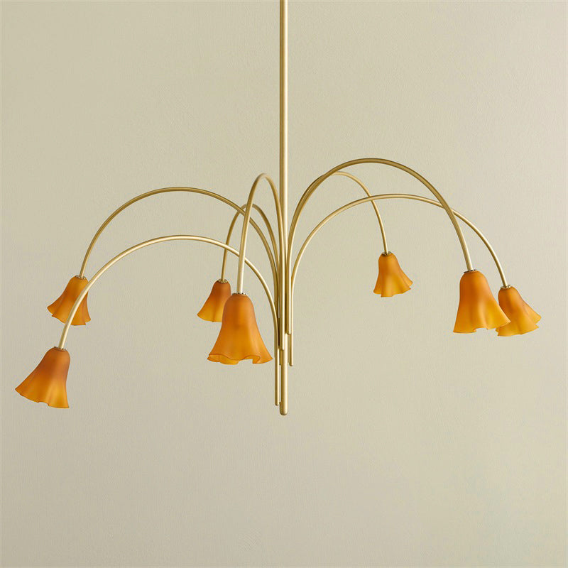 Aurmiros Moderner Messing-Glas Kronleuchter-Letslighting