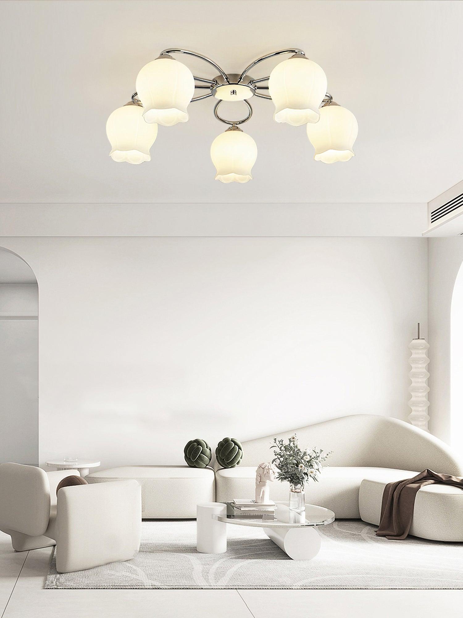 Oldore Premium Eleganz Blume Glas Deckenleuchte-Letslighting