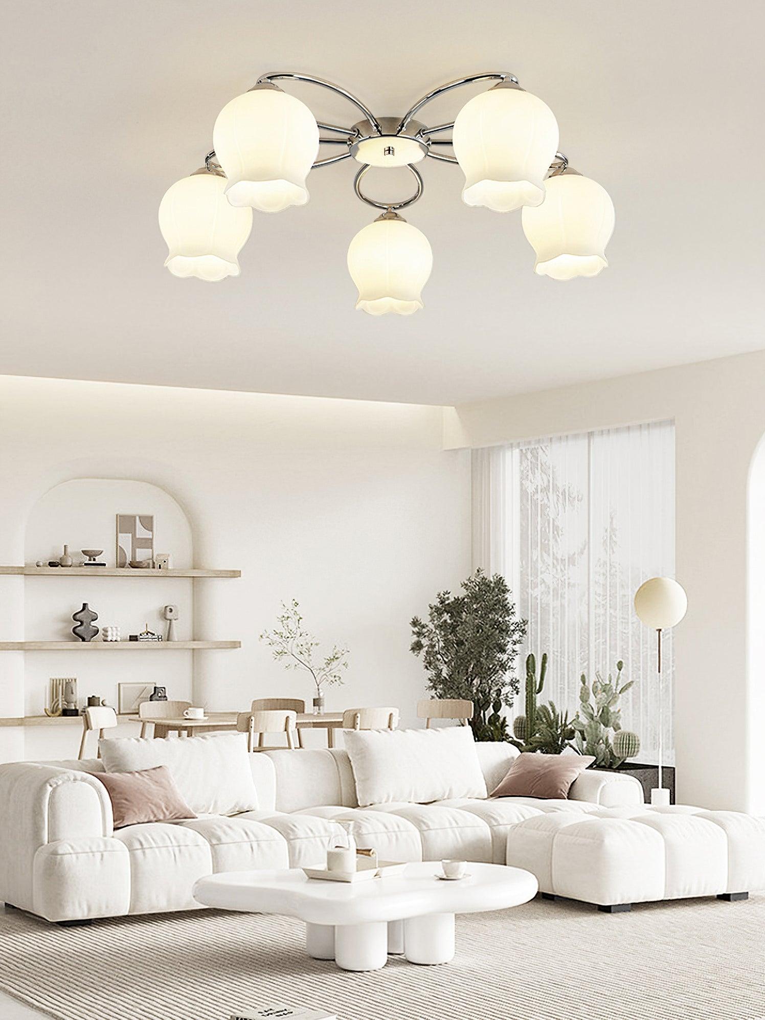 Oldore Premium Eleganz Blume Glas Deckenleuchte-Letslighting