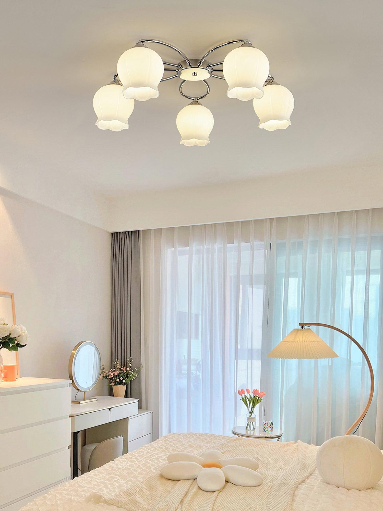 Oldore Premium Eleganz Blume Glas Deckenleuchte-Letslighting