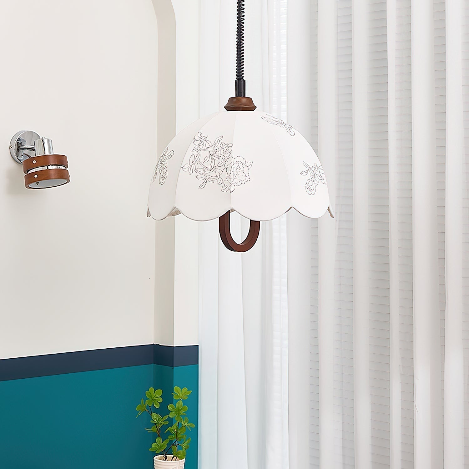 Kade Vintage Holz Pendelleuchte Leuchte-Letslighting