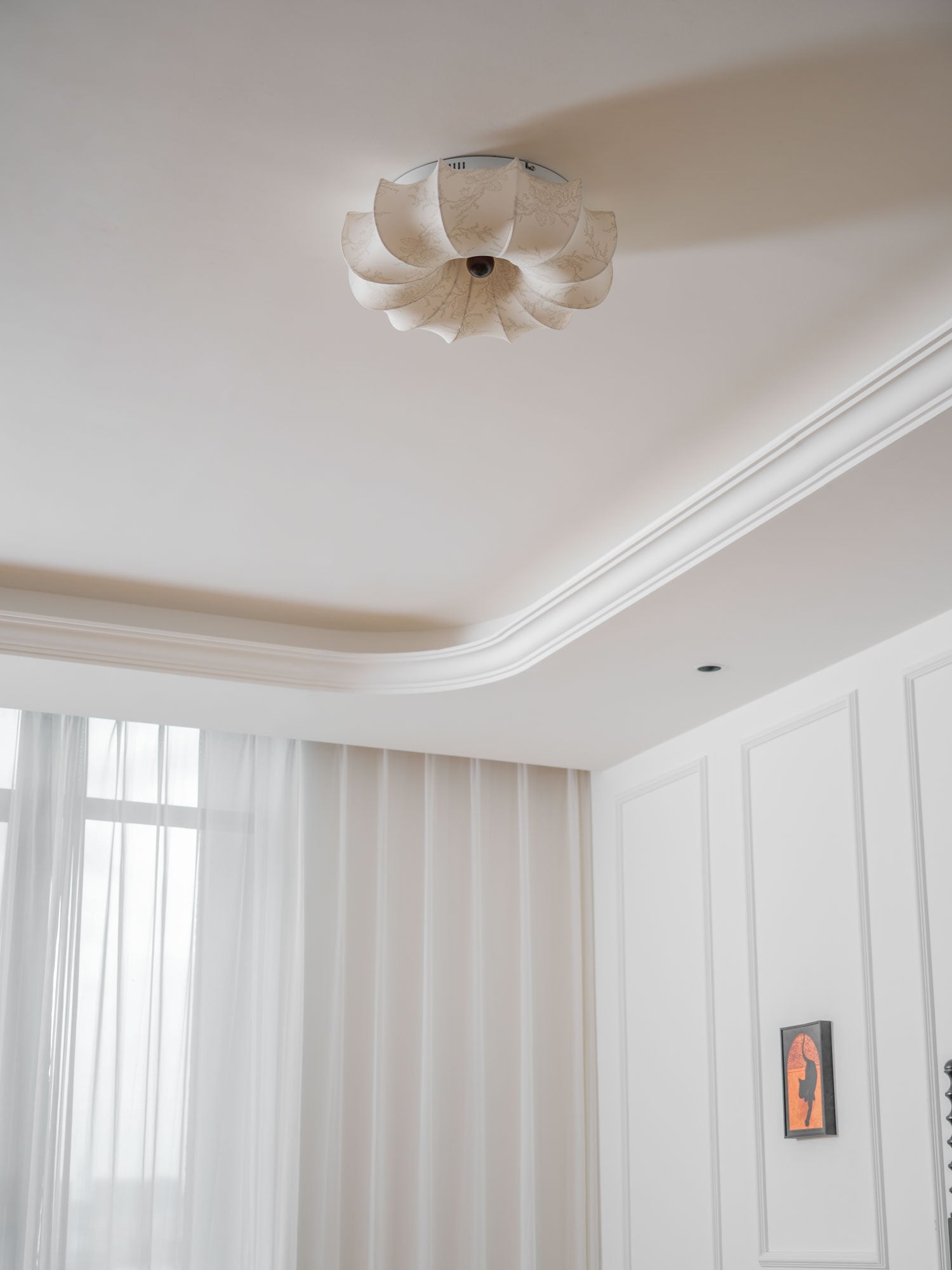Vivaria Premium Nordic Art Deckenleuchte aus Holz und Stoff-Letslighting