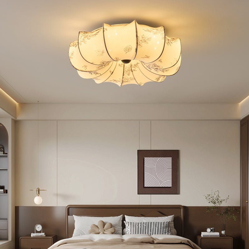 Vivaria Premium Nordic Art Deckenleuchte aus Holz und Stoff-Letslighting