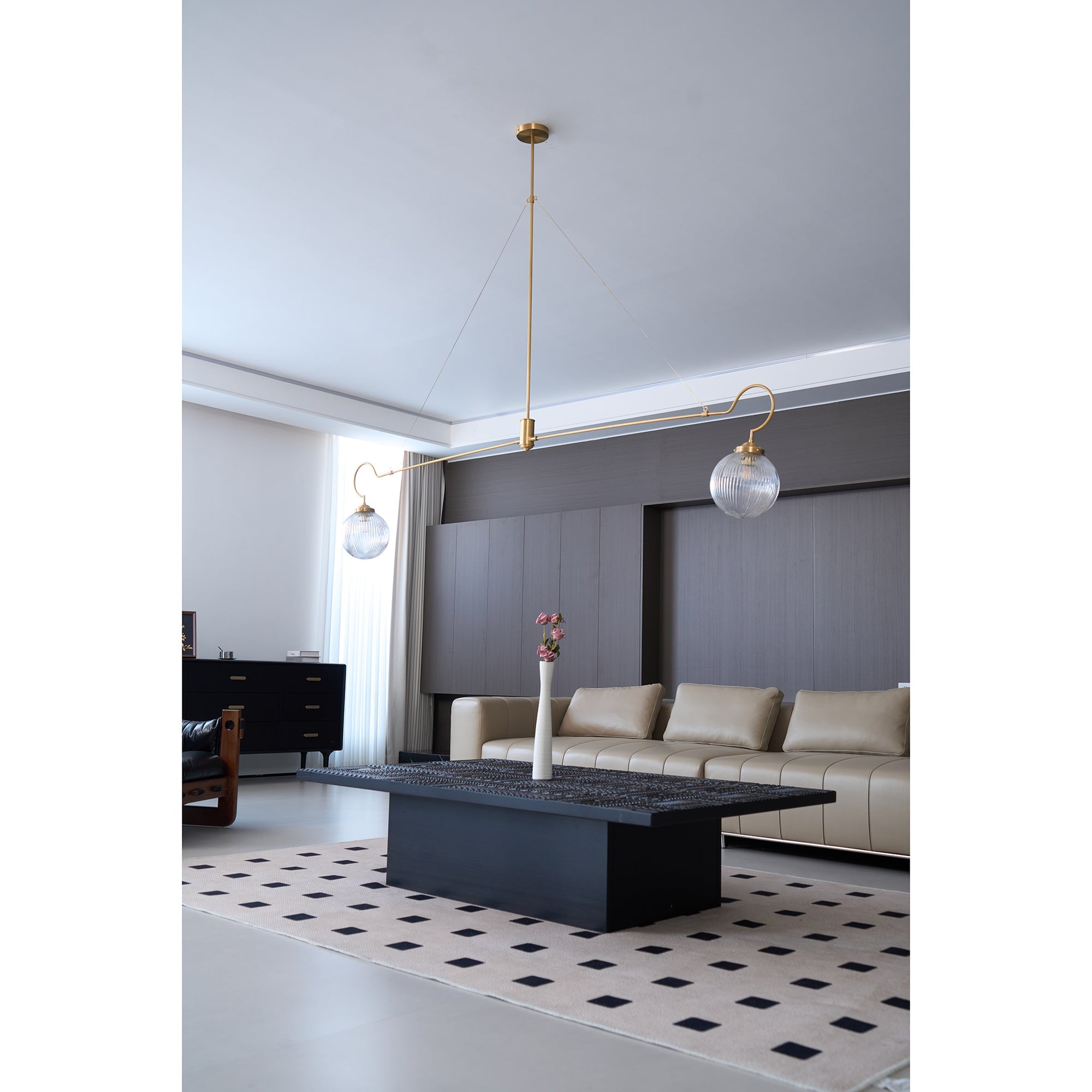 Vavenia Kronleuchter aus Messing und Glas-Letslighting
