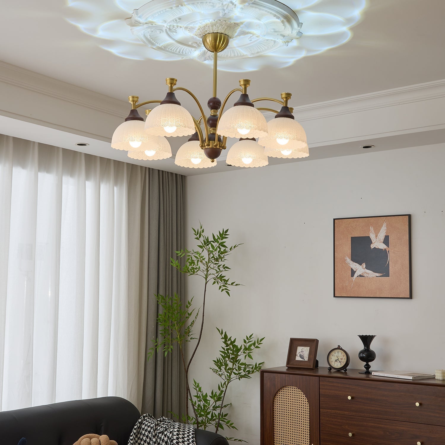 Vosolir Traditioneller Eleganter Holzkronleuchter-Letslighting