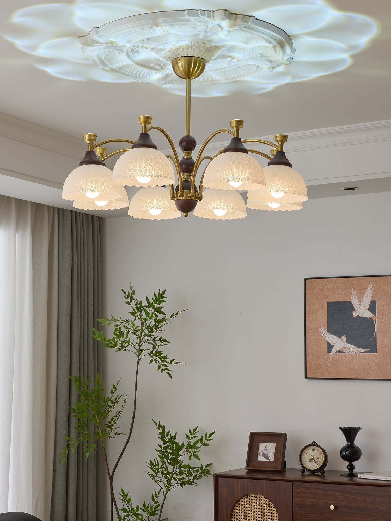 Vosolir Traditioneller Eleganter Holzkronleuchter-Letslighting