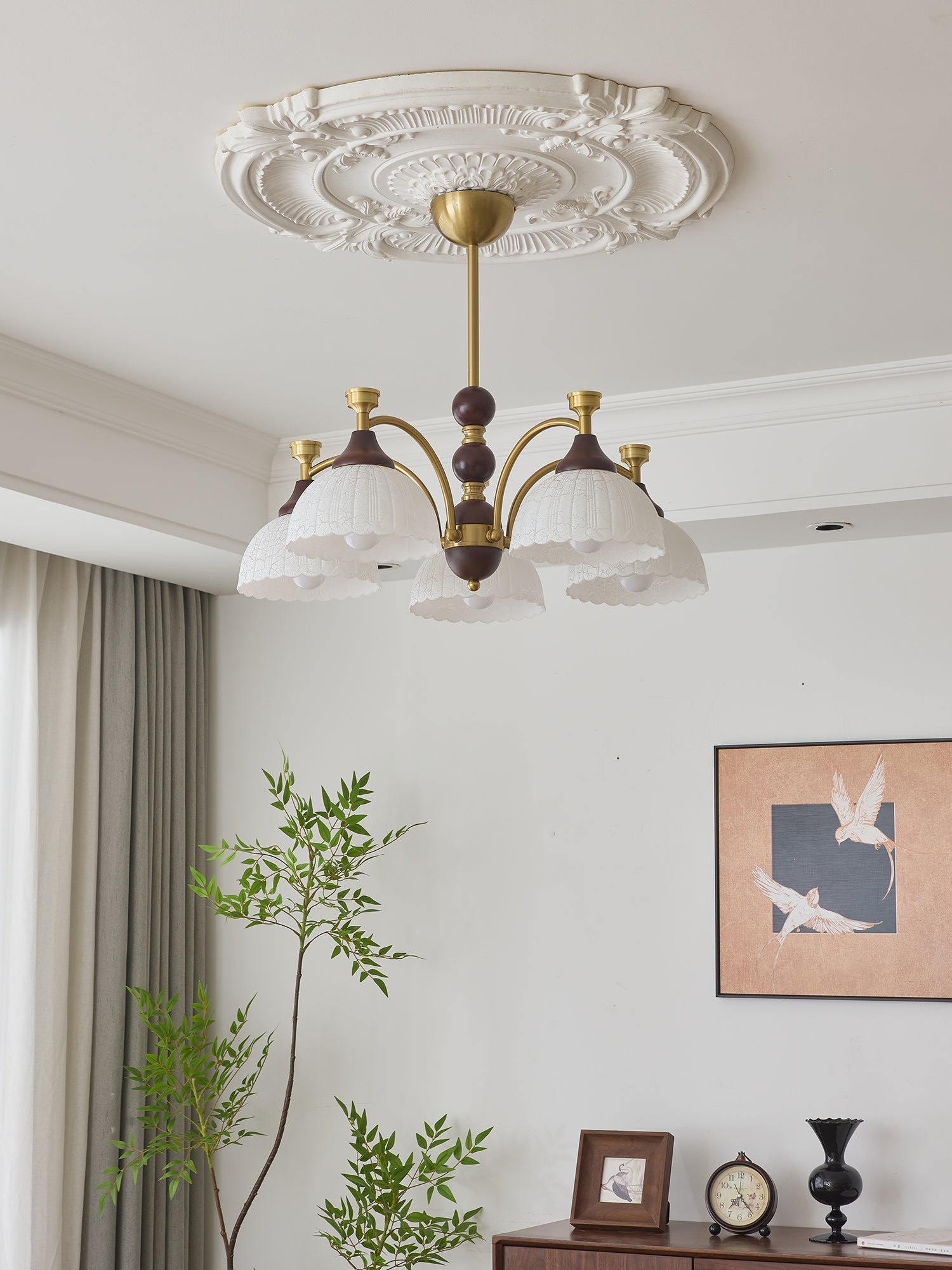 Vosolir Traditioneller Eleganter Holzkronleuchter-Letslighting
