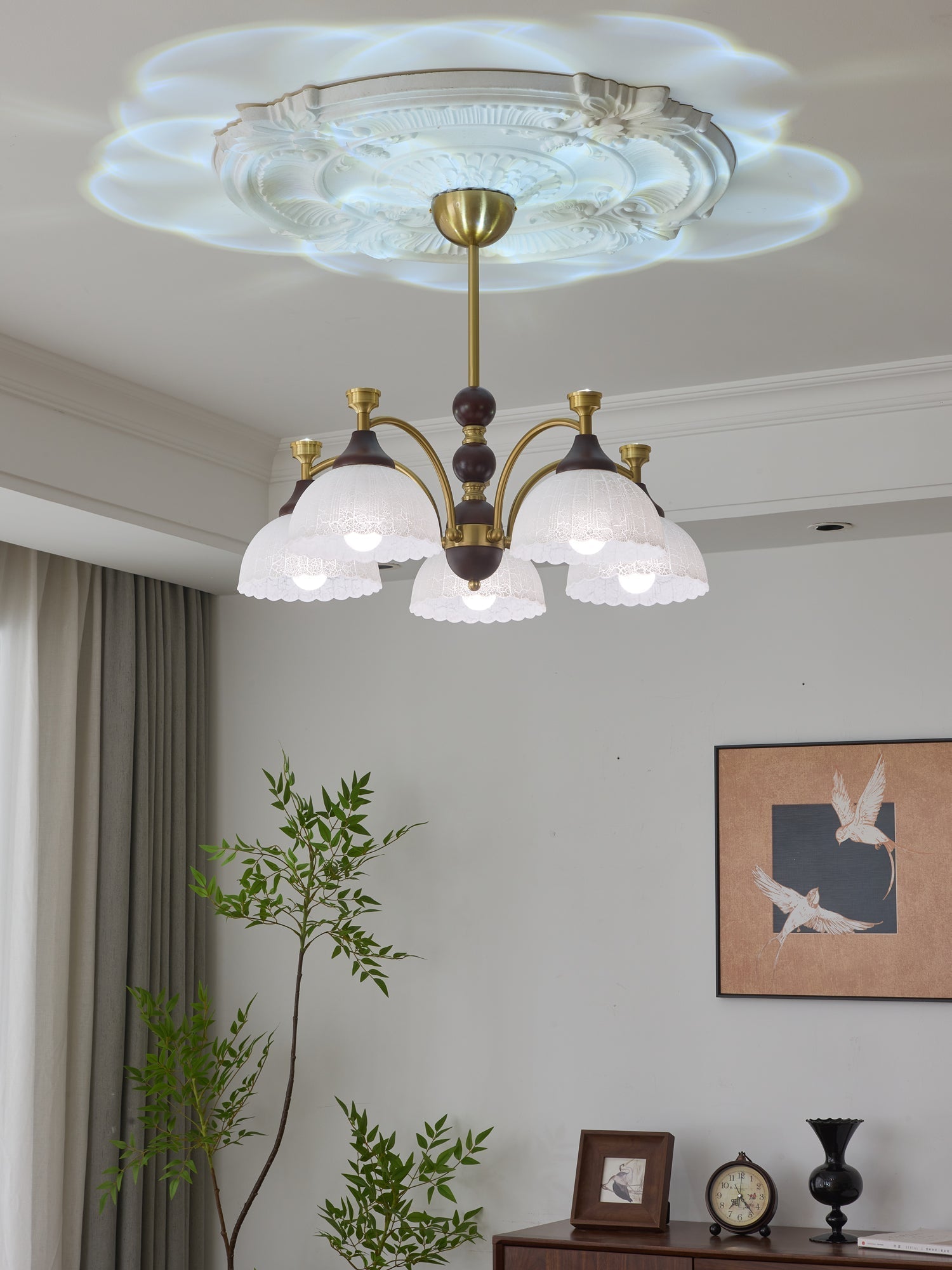 Vosolir Traditioneller Eleganter Holzkronleuchter-Letslighting