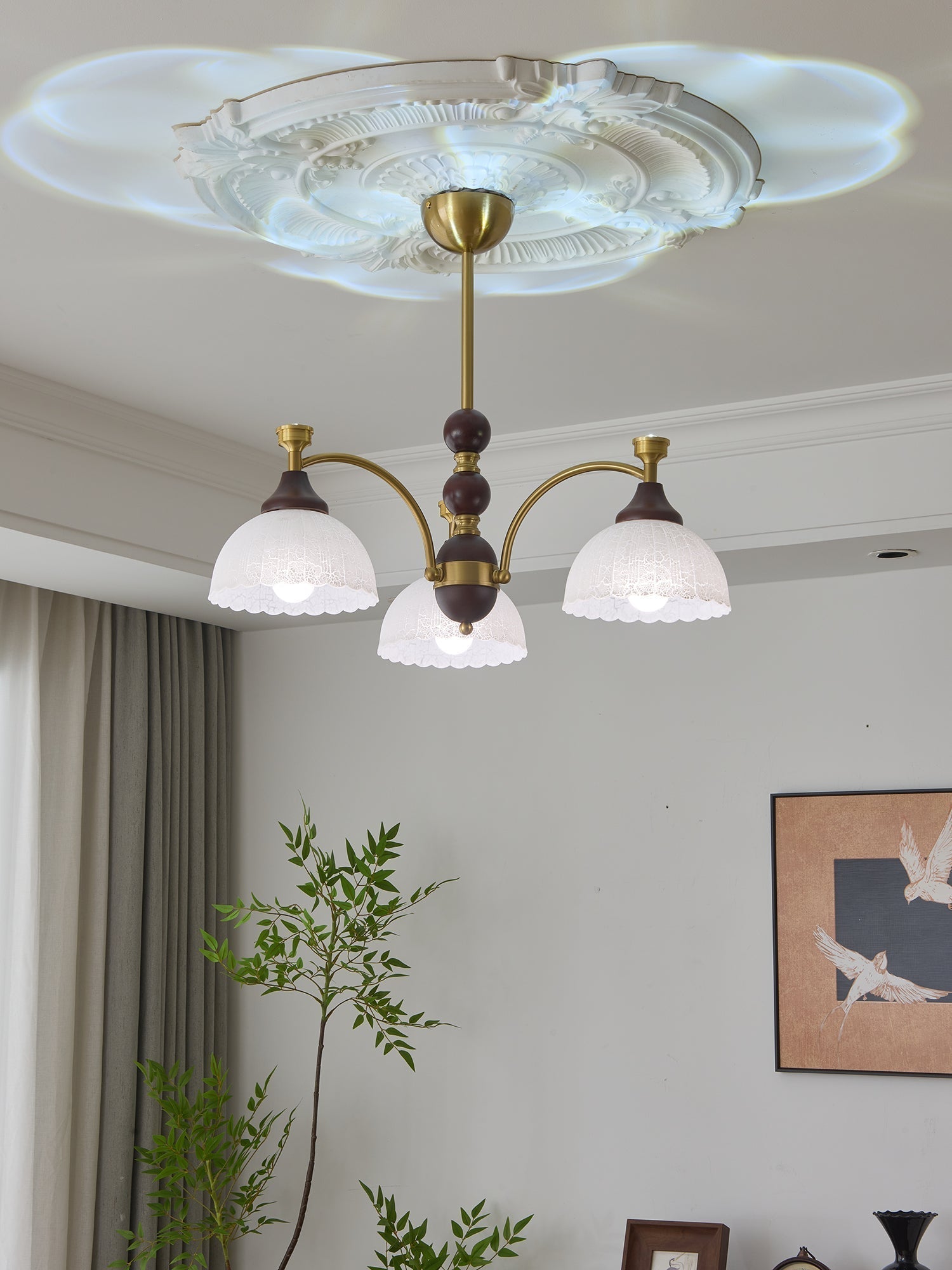 Vosolir Traditioneller Eleganter Holzkronleuchter-Letslighting