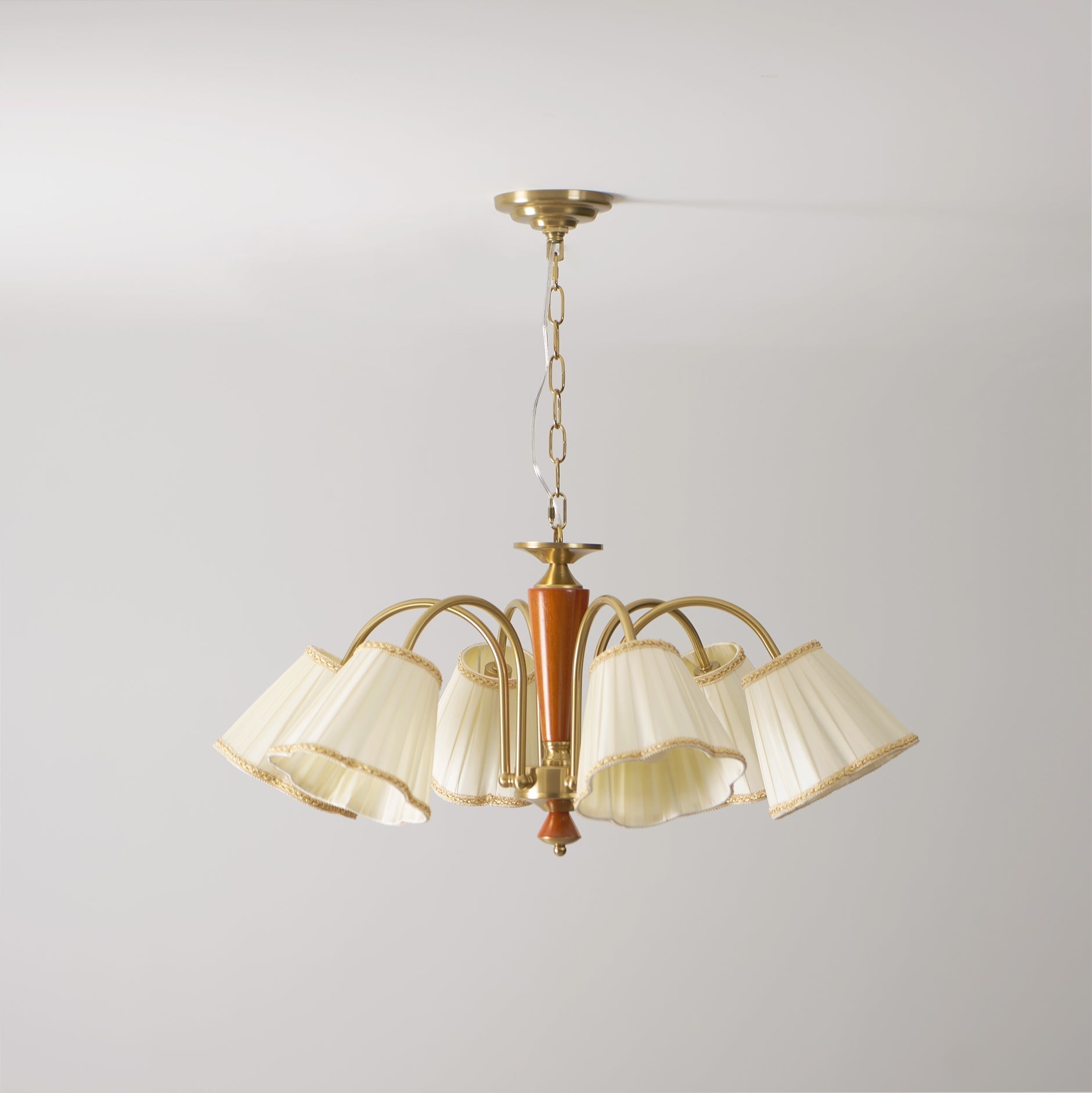 Elijh Vintage Stoff-Kronleuchter-Letslighting