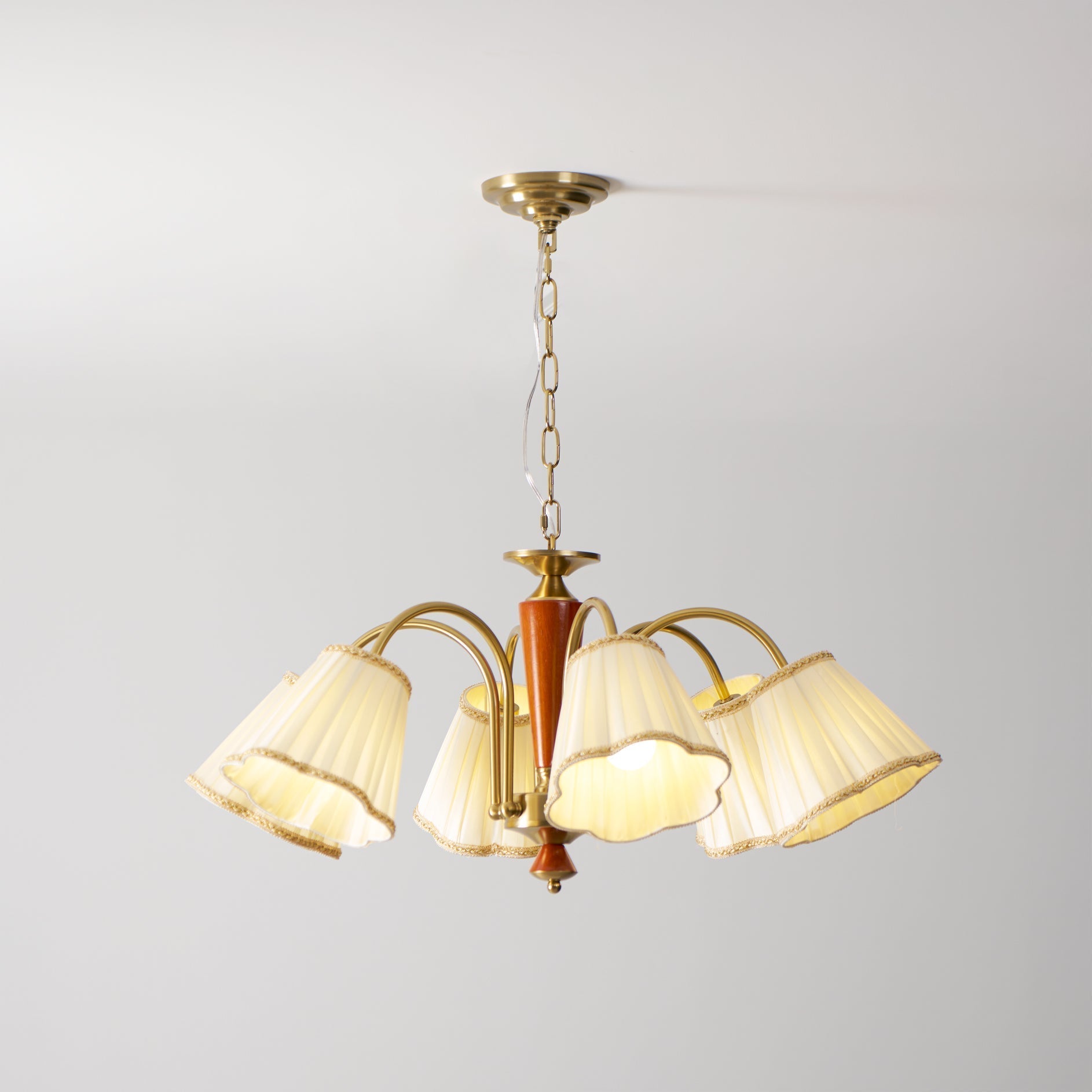 Elijh Vintage Stoff-Kronleuchter-Letslighting