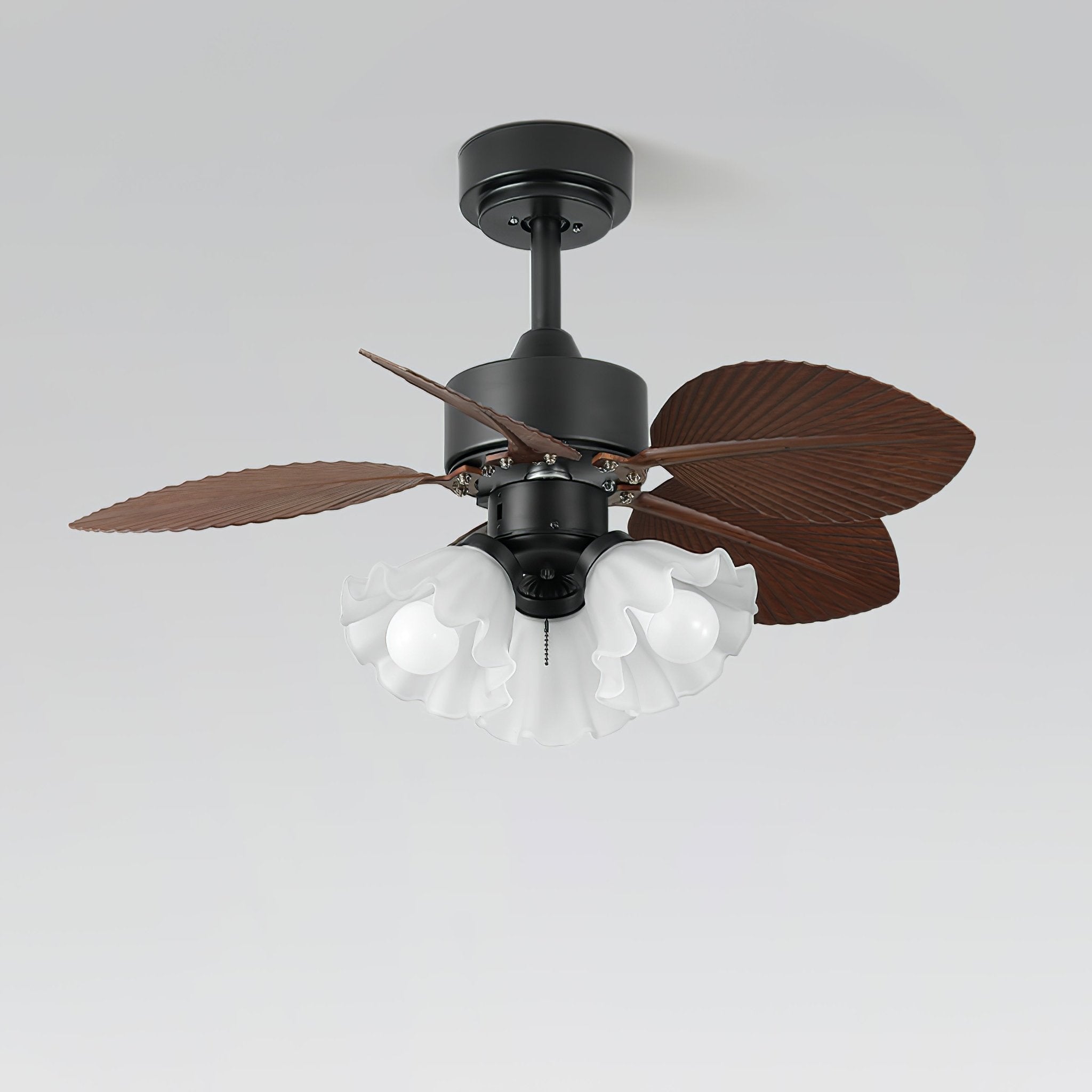 Abmessungen der Rosalyn Deckenventilatorleuchte: Ø 80cm x H 55cm
