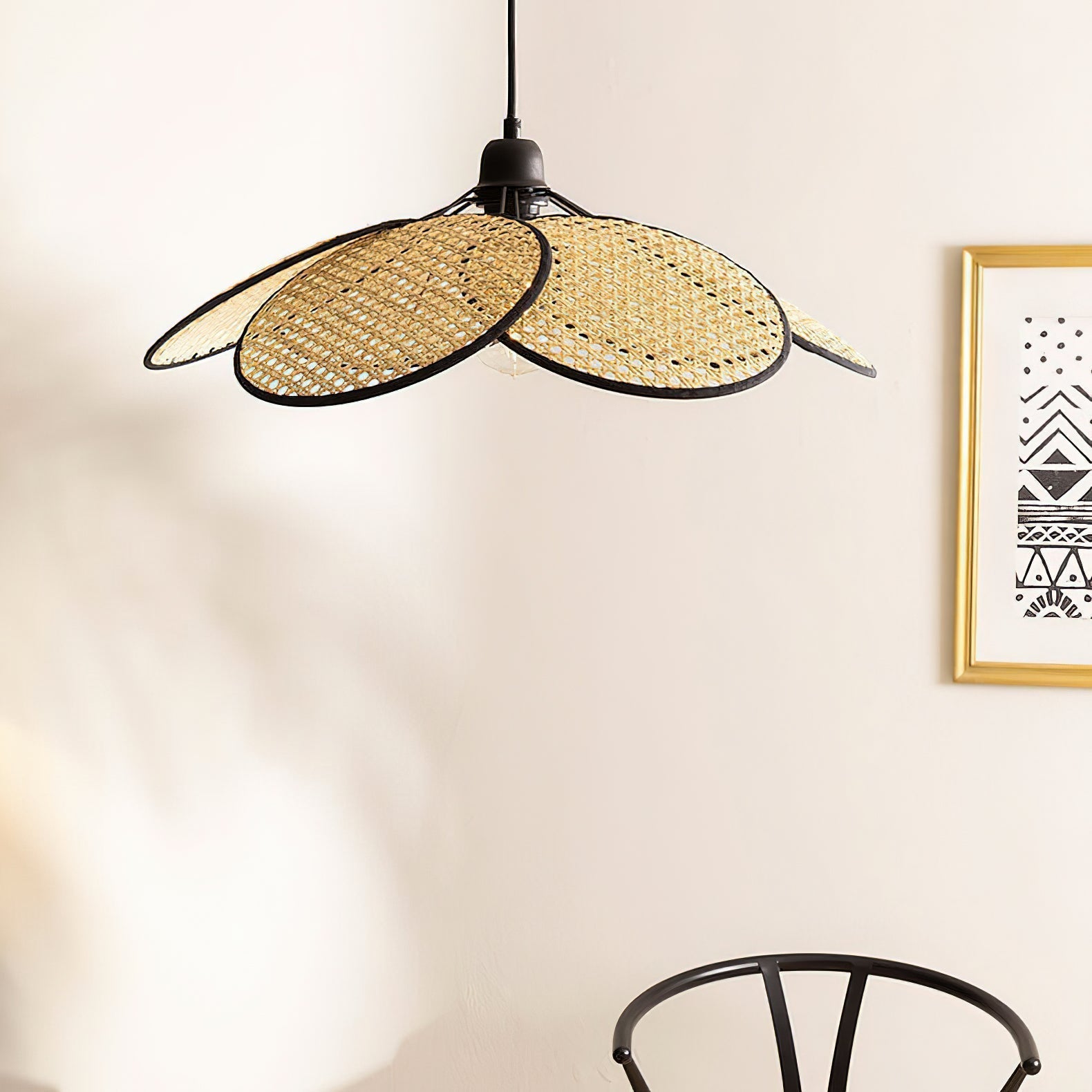 Ulrinel Nordic Handgewebt Bambus Kronleuchter-Letslighting