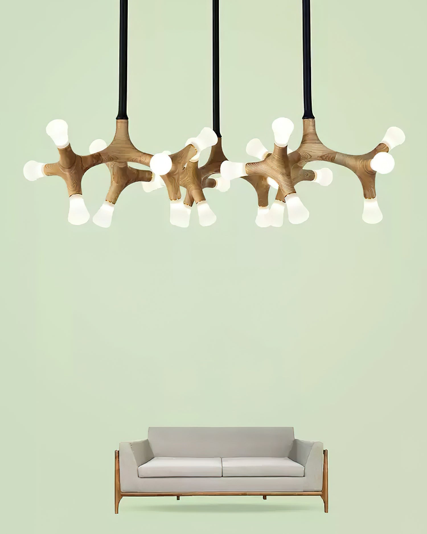 Mynorila Holz-Pendelleuchte im Ast-Design-Letslighting