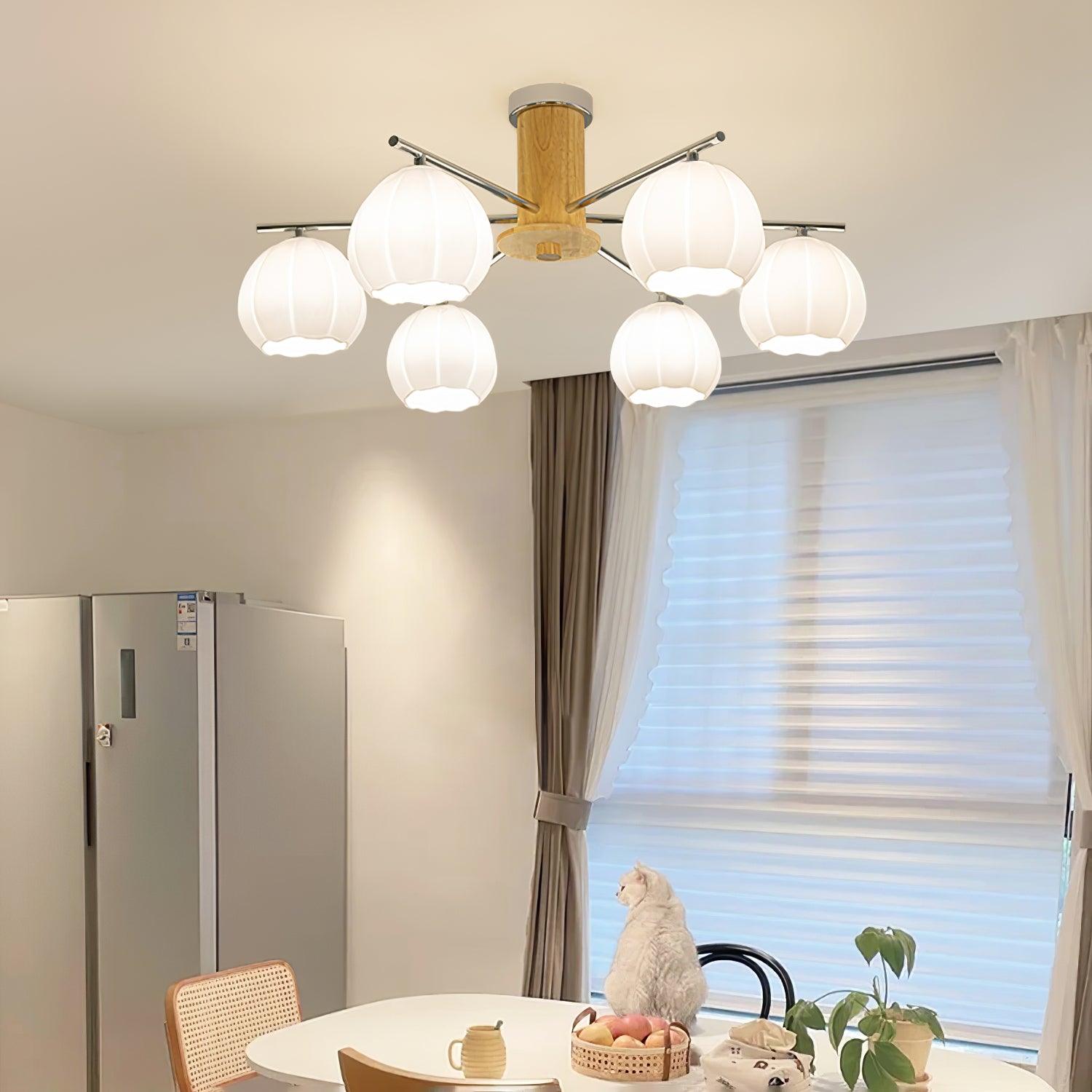 Ezoror Nordisch Kunst Blütenknospen Glas Deckenleuchte-Letslighting