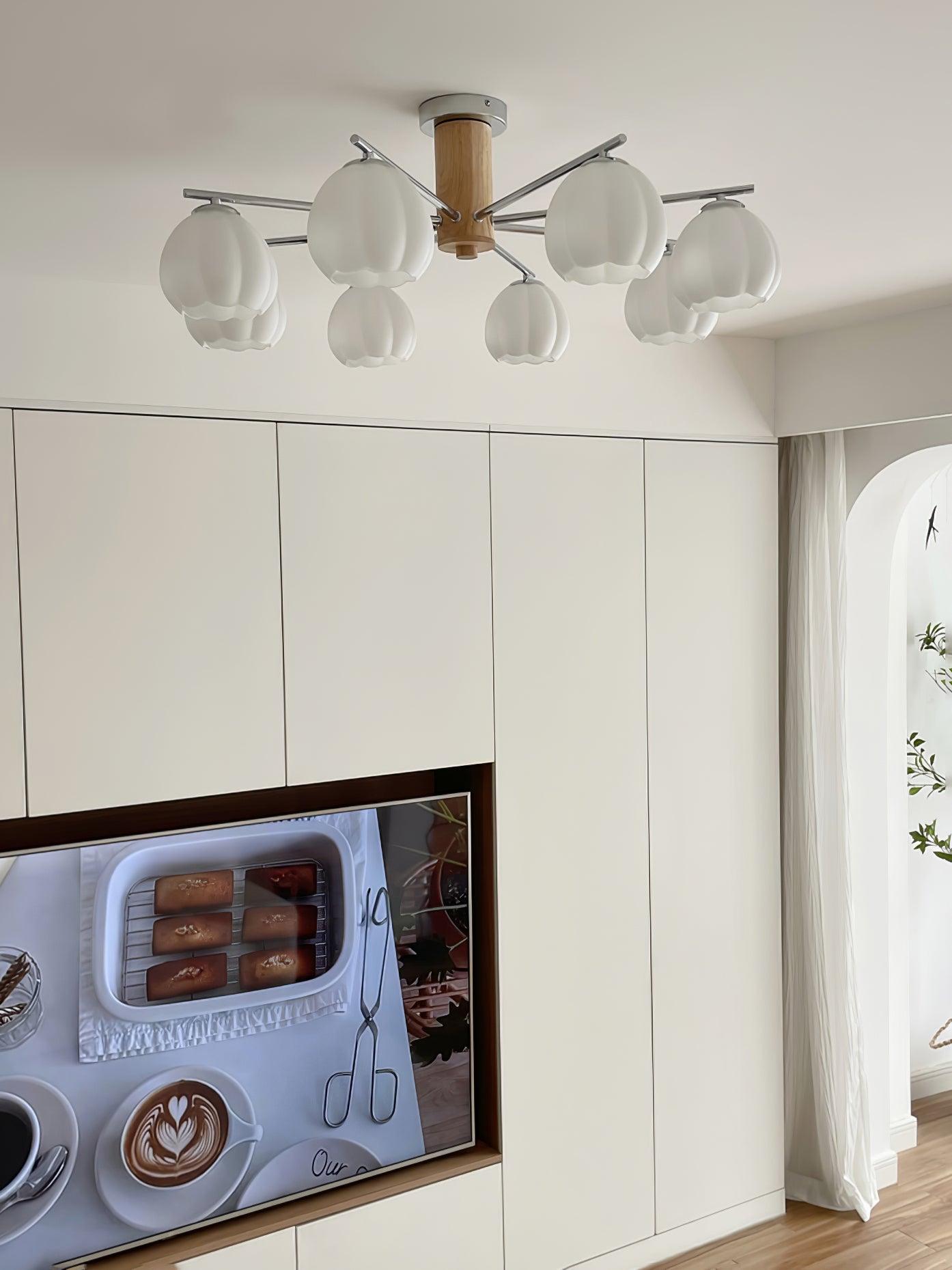 Ezoror Nordisch Kunst Blütenknospen Glas Deckenleuchte-Letslighting