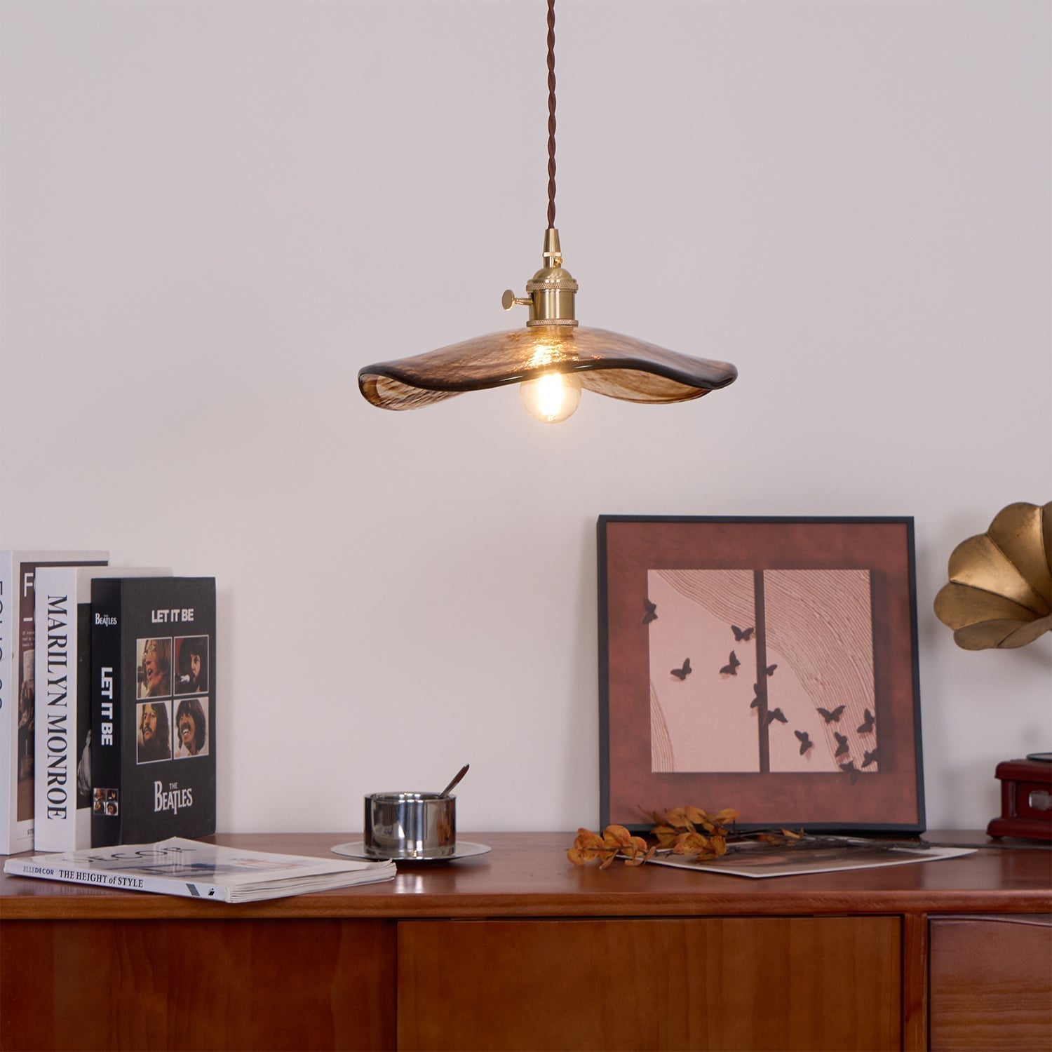 Flower Petal Glass Pendant Light - Blowlighting