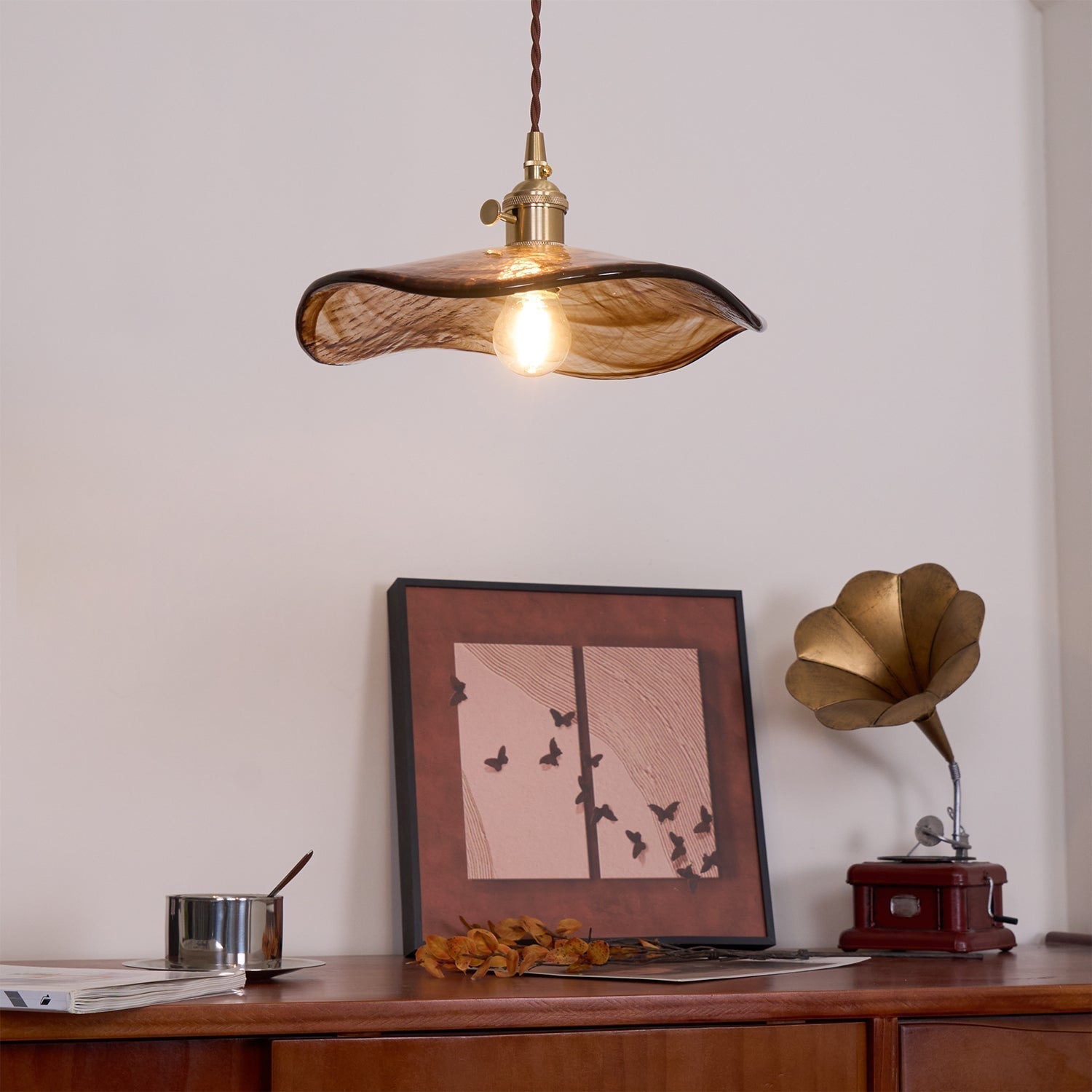 Flower Petal Glass Pendant Light - Blowlighting