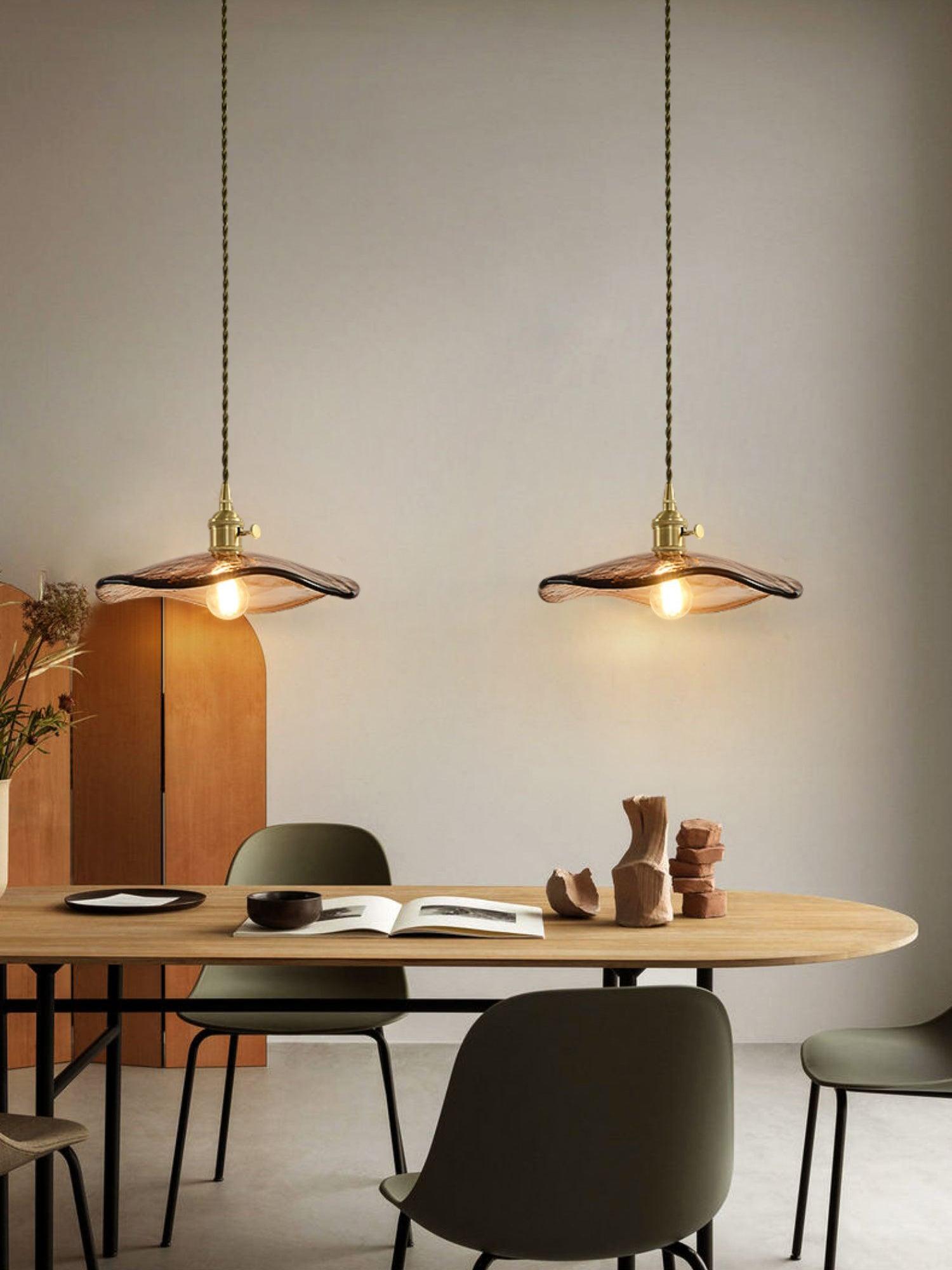 Flower Petal Glass Pendant Light - Blowlighting