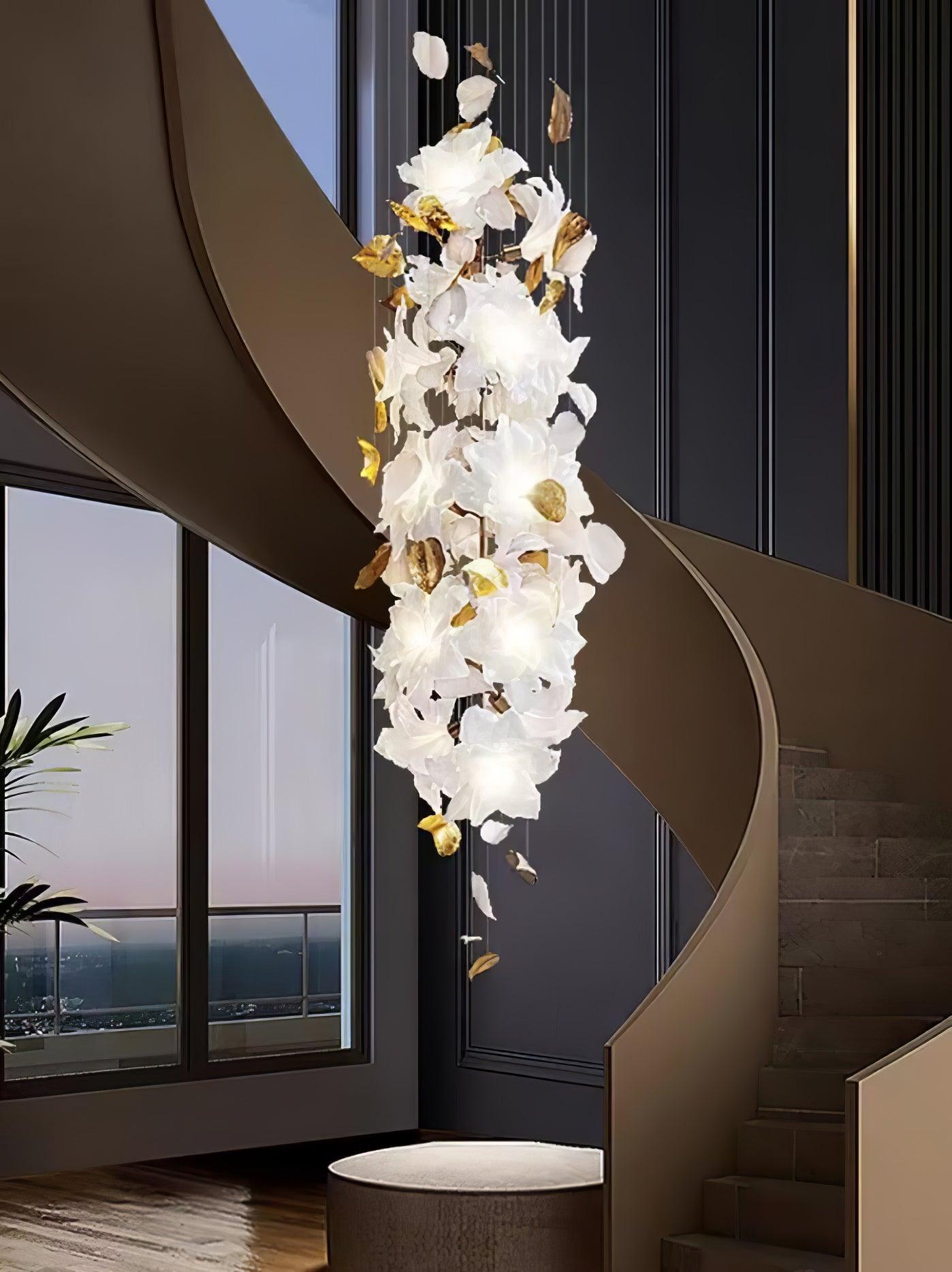 Araeos Fliegend Blüten Flatternd Messing Kronleuchter-Letslighting