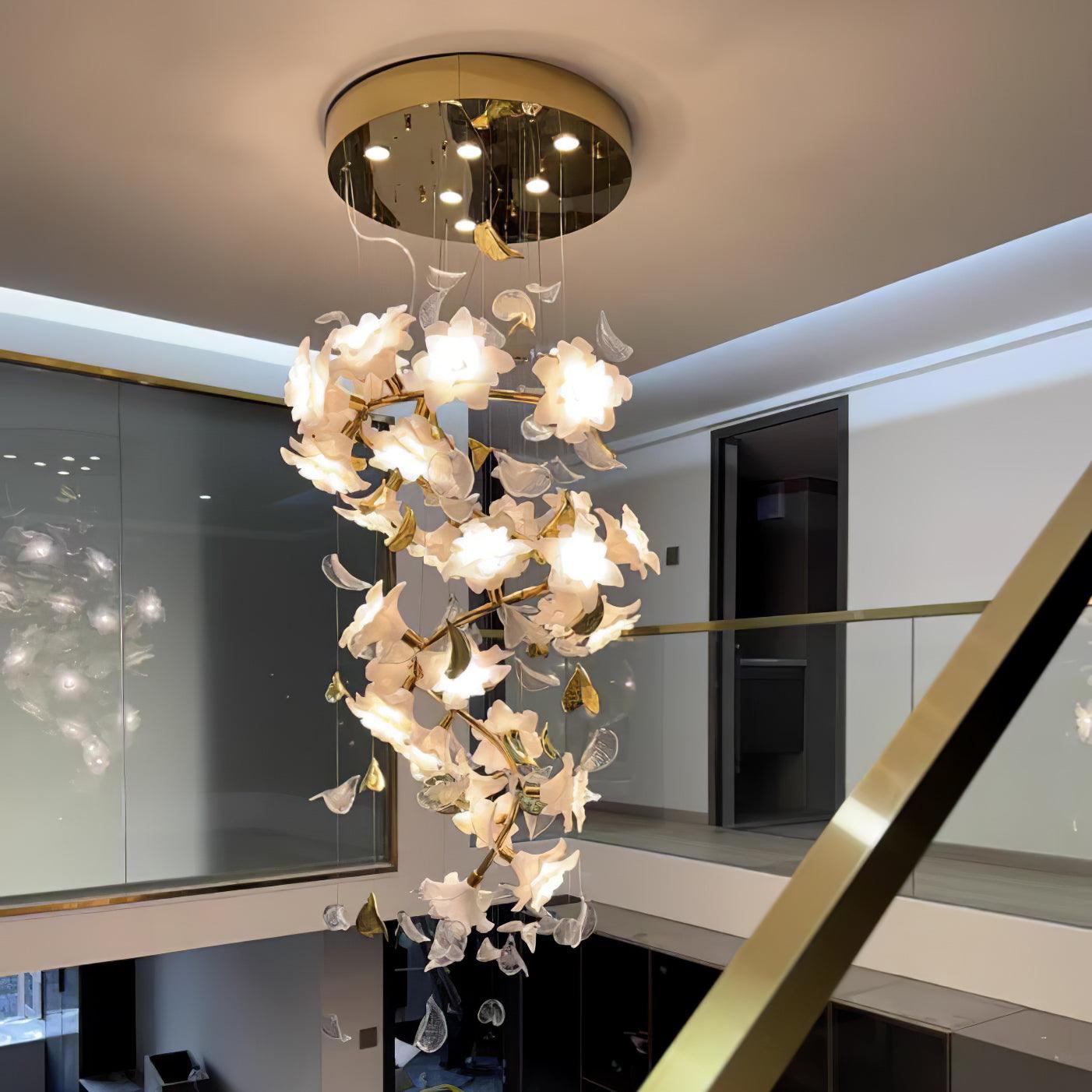 Araeos Fliegend Blüten Flatternd Messing Kronleuchter-Letslighting
