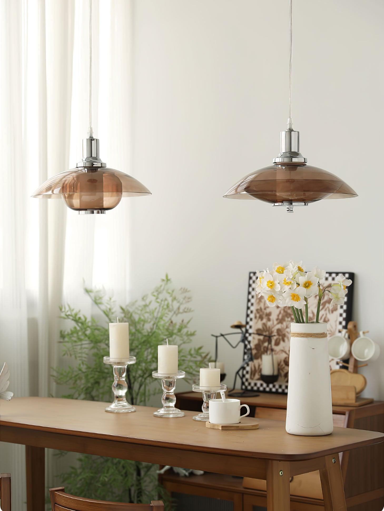 Flying Saucer Chrome Pendant Light - Blowlighting