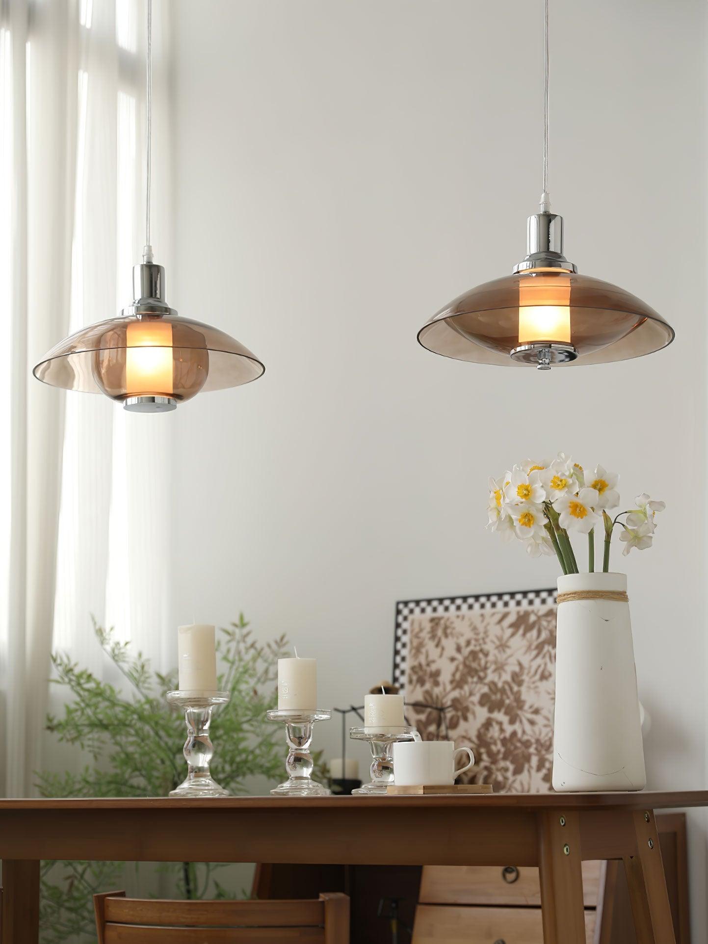 Flying Saucer Chrome Pendant Light - Blowlighting