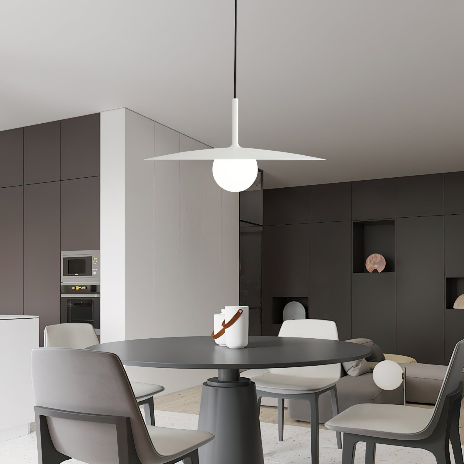 Lustra Pendelleuchte Platte Schirm für Wohnzimmer-Letslighting