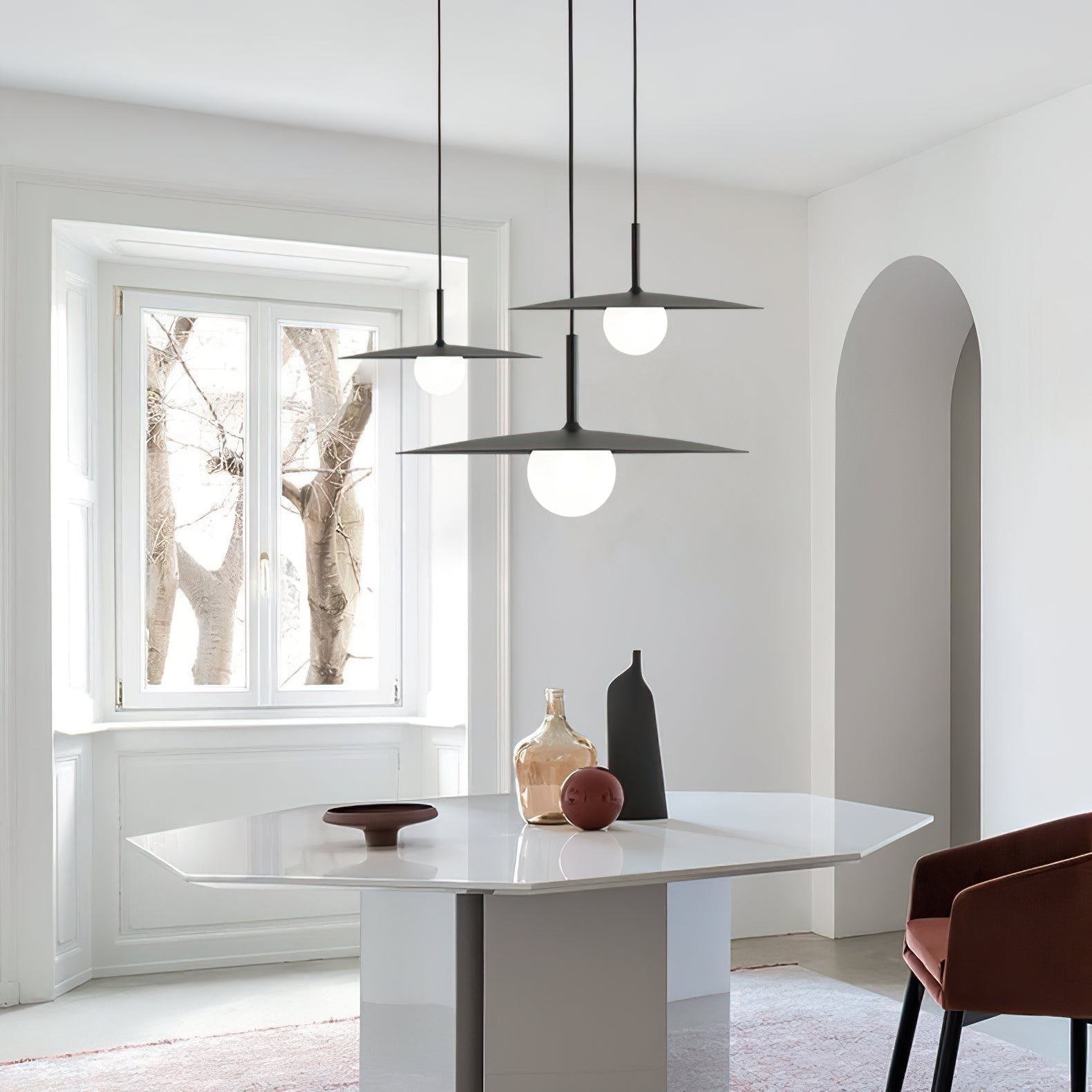 Lustra Pendelleuchte Platte Schirm für Wohnzimmer-Letslighting