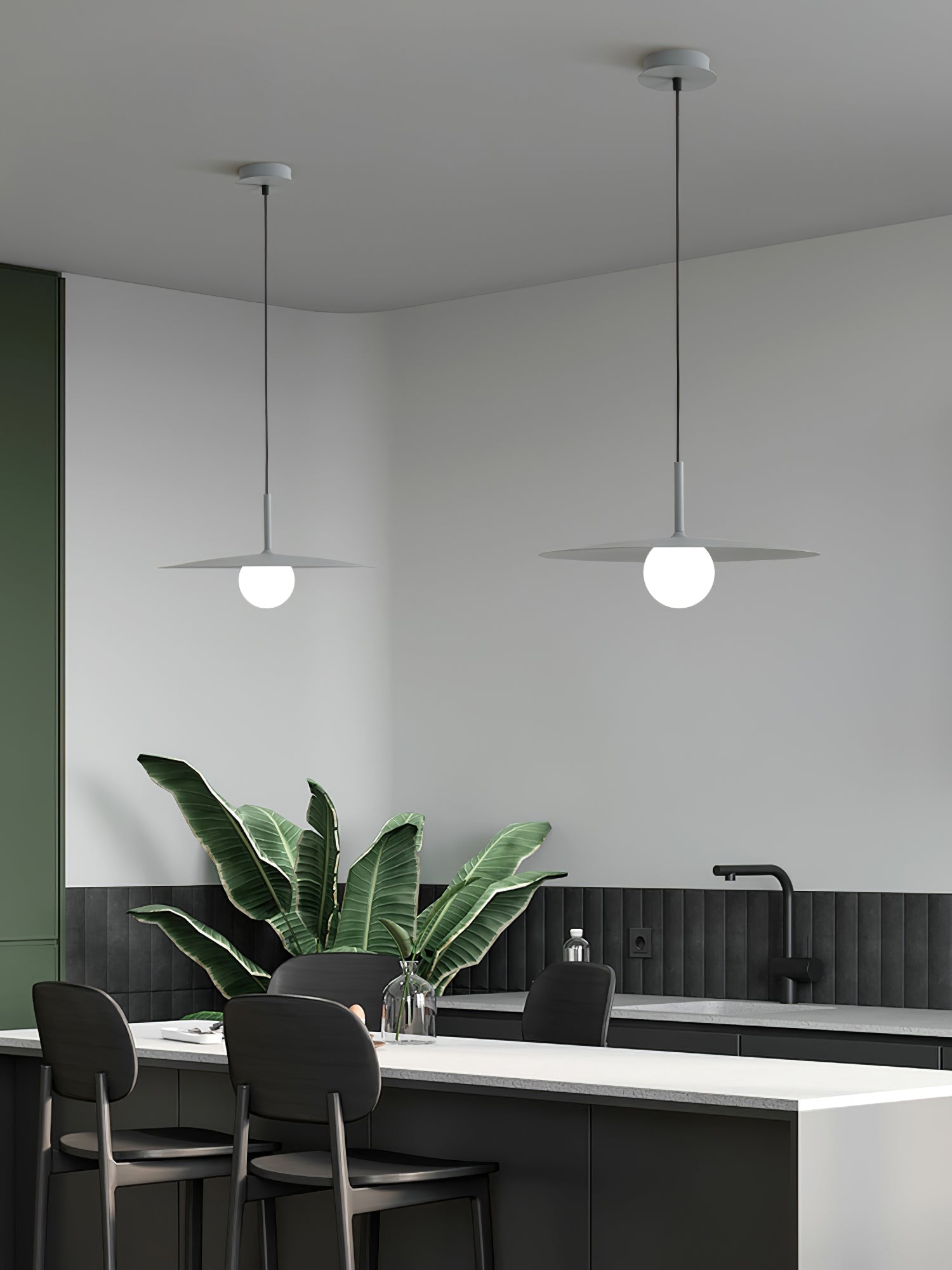 Lustra Pendelleuchte Platte Schirm für Wohnzimmer-Letslighting