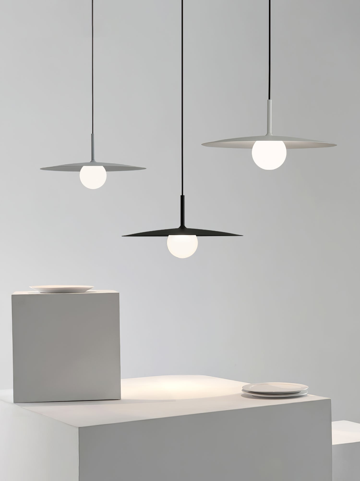 Lustra Pendelleuchte Platte Schirm für Wohnzimmer-Letslighting