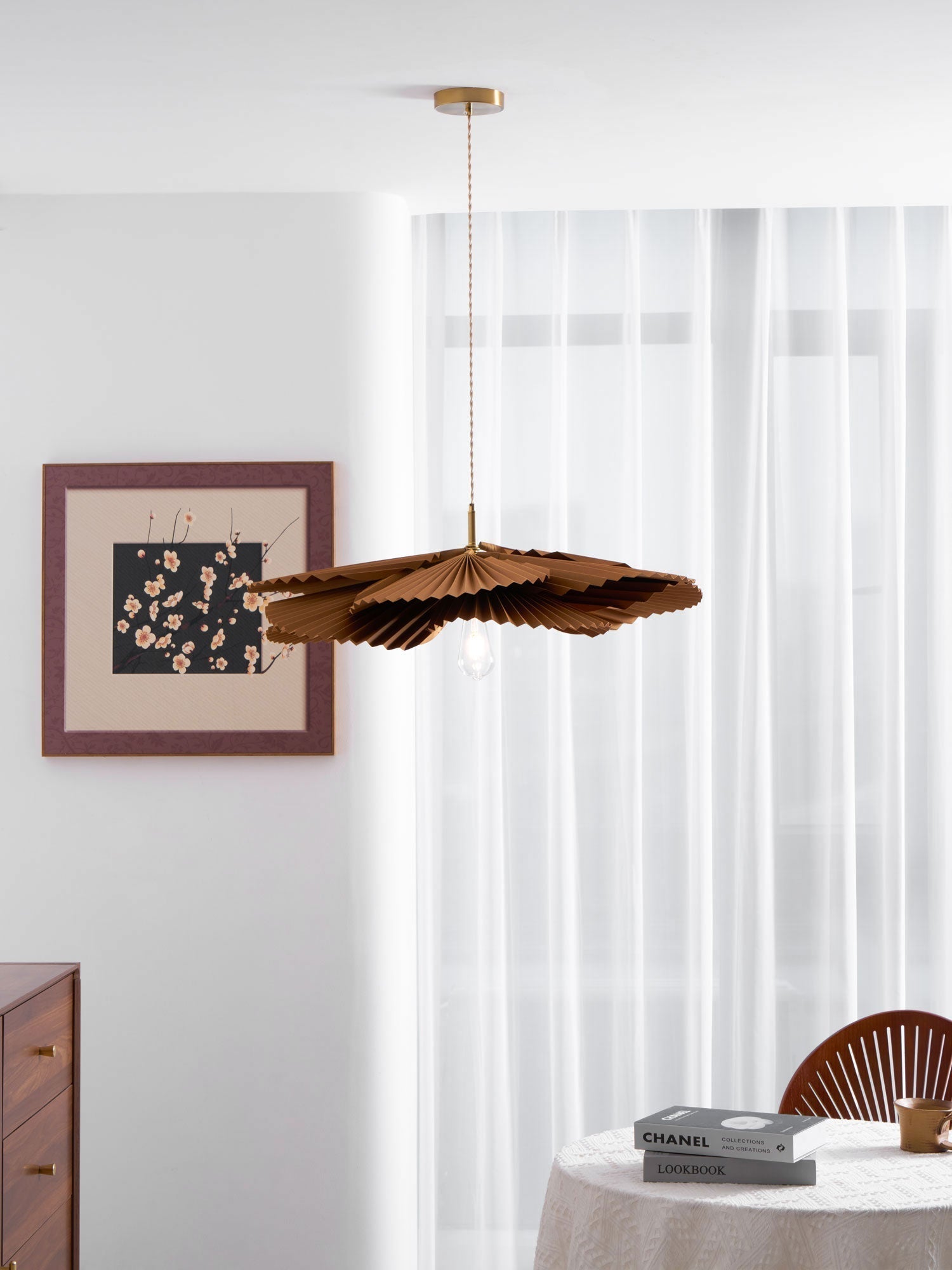Lustra Pendelleuchte Blatt gefaltetes Papier Blumen-Letslighting