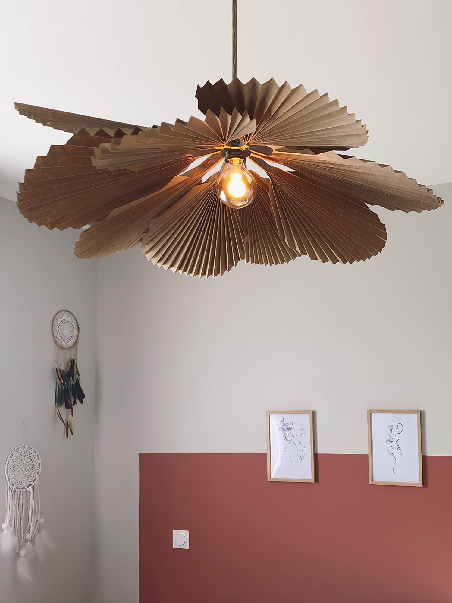 Lustra Pendelleuchte Blatt gefaltetes Papier Blumen-Letslighting
