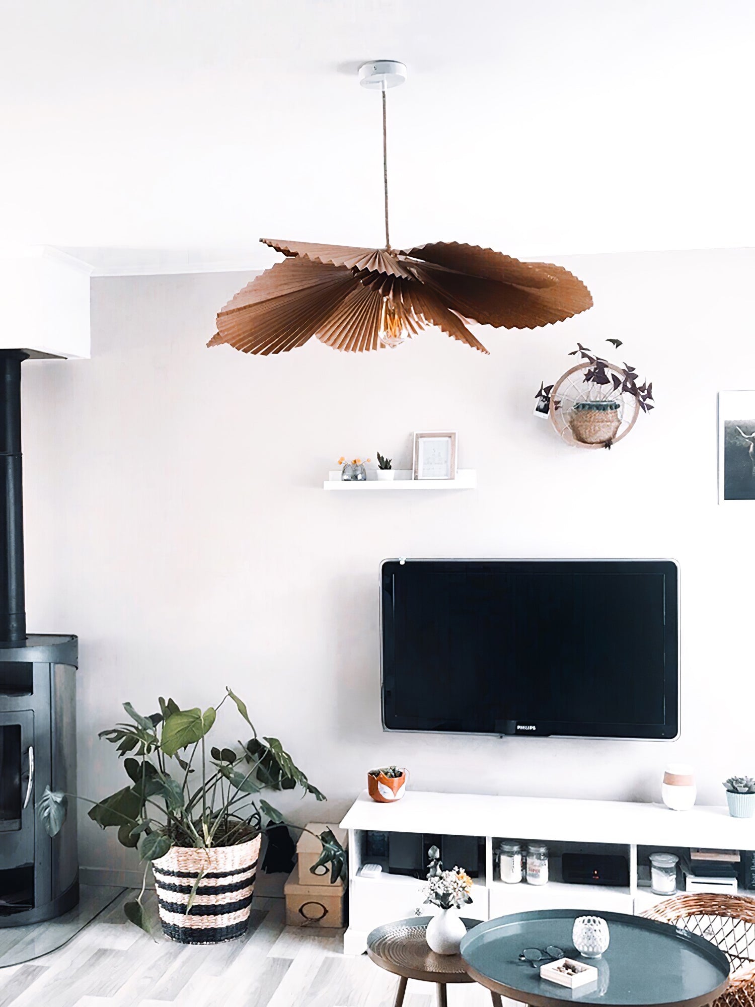 Lustra Pendelleuchte Blatt gefaltetes Papier Blumen-Letslighting