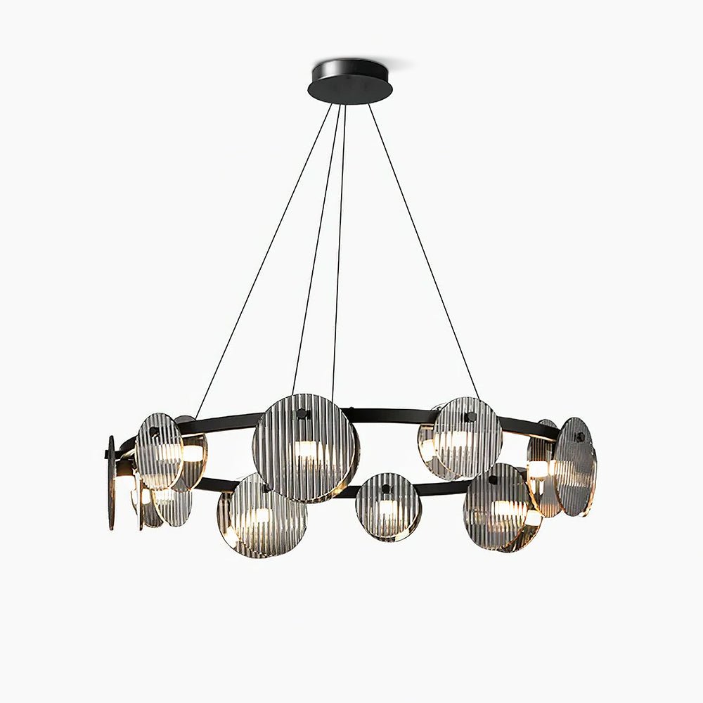 Lustra Kronleuchter Rauchglas und Schwarz-Letslighting