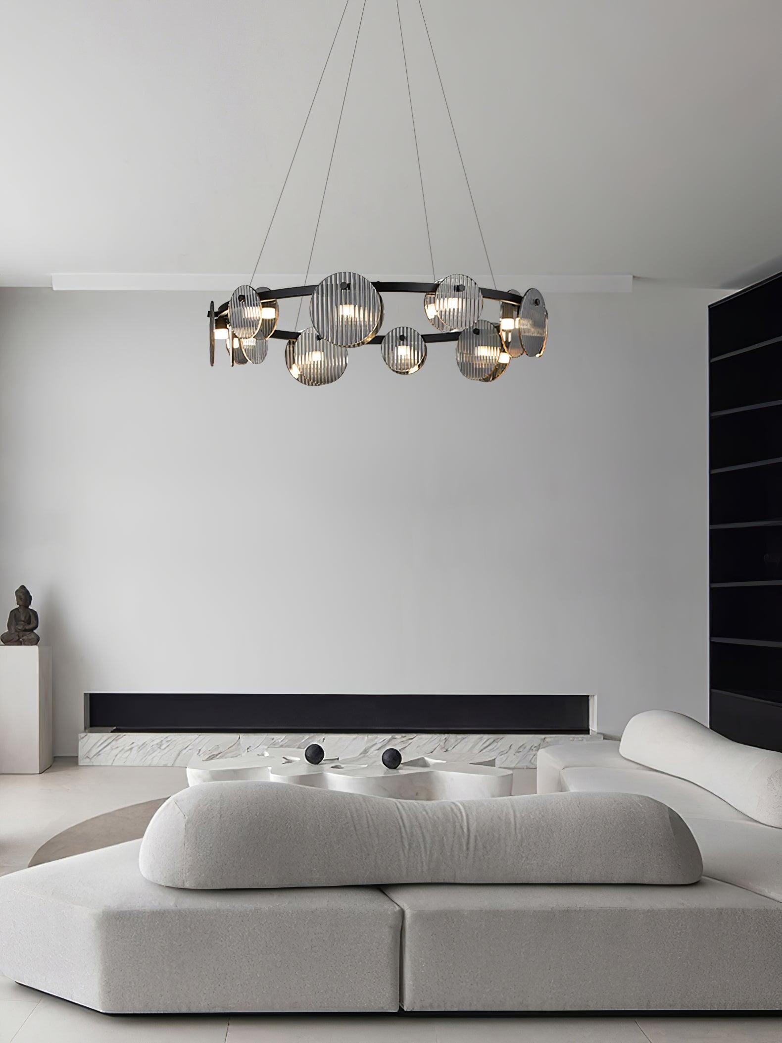 Lustra Kronleuchter Rauchglas und Schwarz-Letslighting