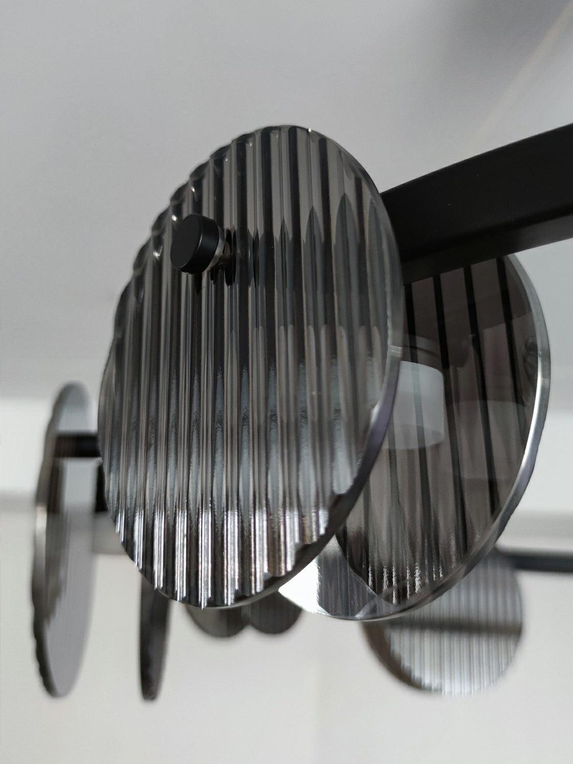 Lustra Kronleuchter Rauchglas und Schwarz-Letslighting