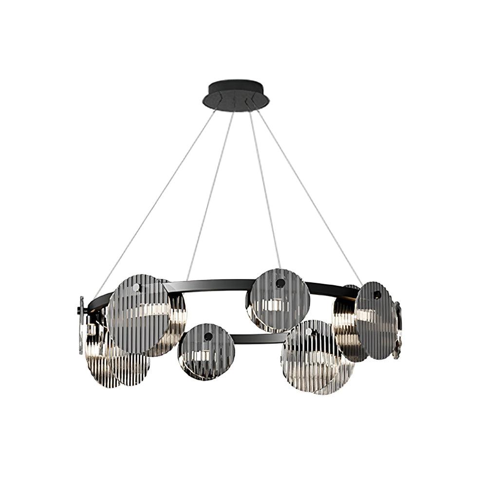 Lustra Kronleuchter Rauchglas und Schwarz-Letslighting