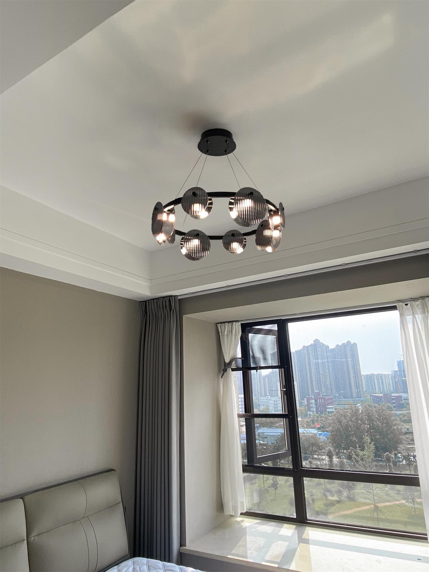 Lustra Kronleuchter Rauchglas und Schwarz-Letslighting
