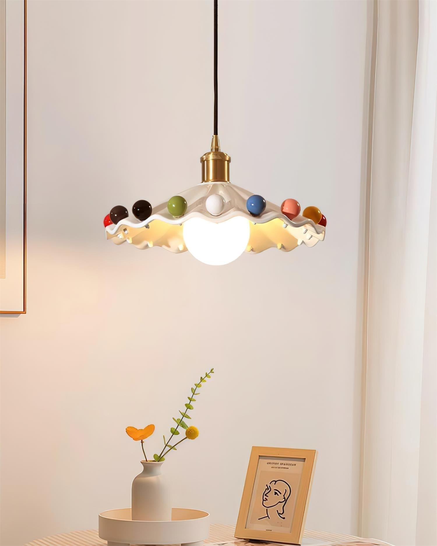 Pixen Pendelleuchte Gewellte Keramik Verspielte Bunte-Letslighting