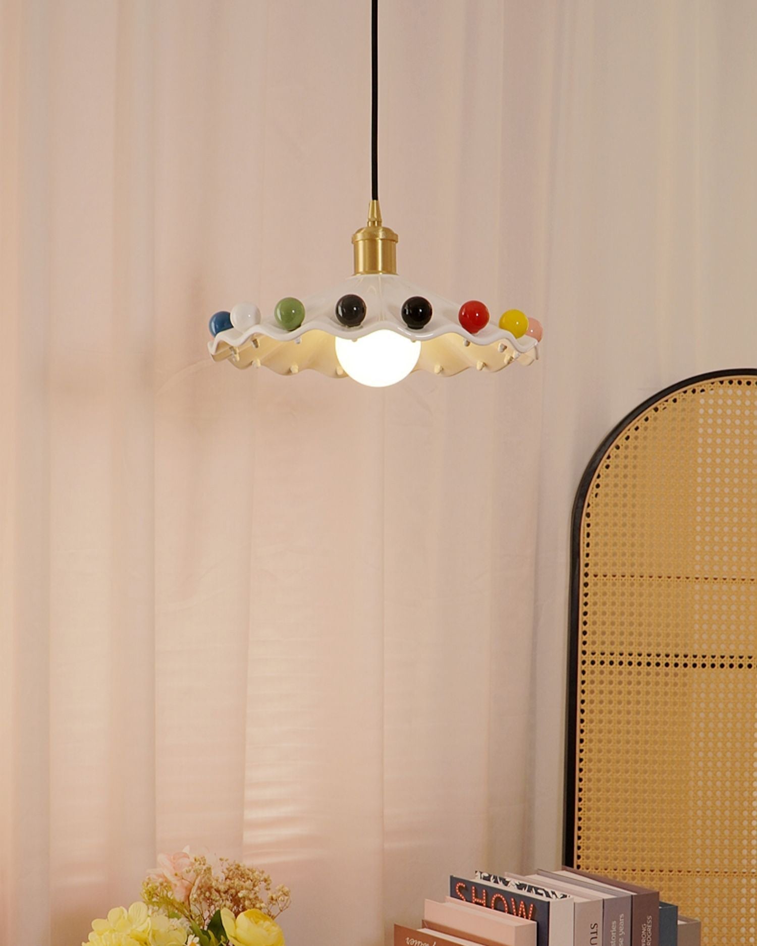 Pixen Pendelleuchte Gewellte Keramik Verspielte Bunte-Letslighting