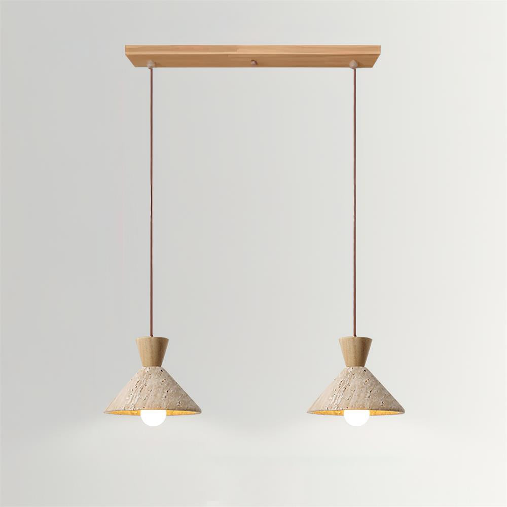 Ritta Travertine Pendant Lamp Hat Shape - Letslighting