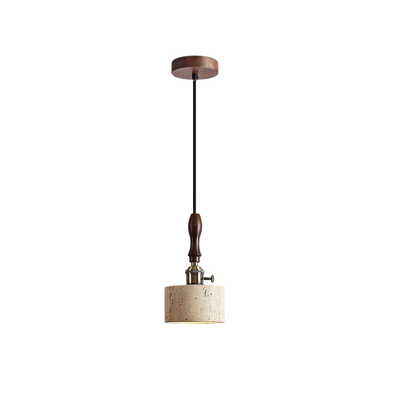 Sycaran Modern Minimalist Walnut Travertine Pendant Lamp - Letslighting