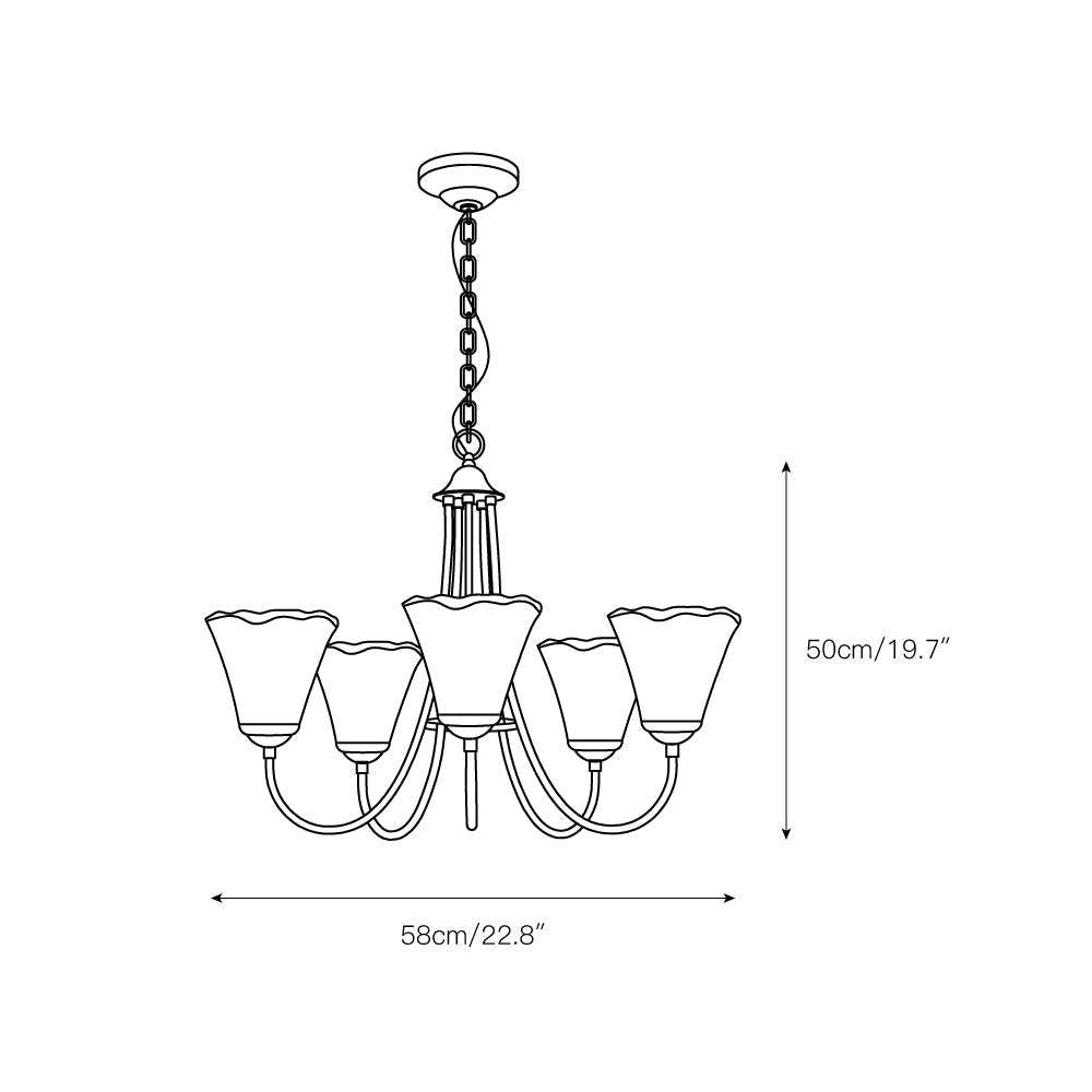 Ilsilis Bernstein Vintage Industrial Kronleuchter-Letslighting