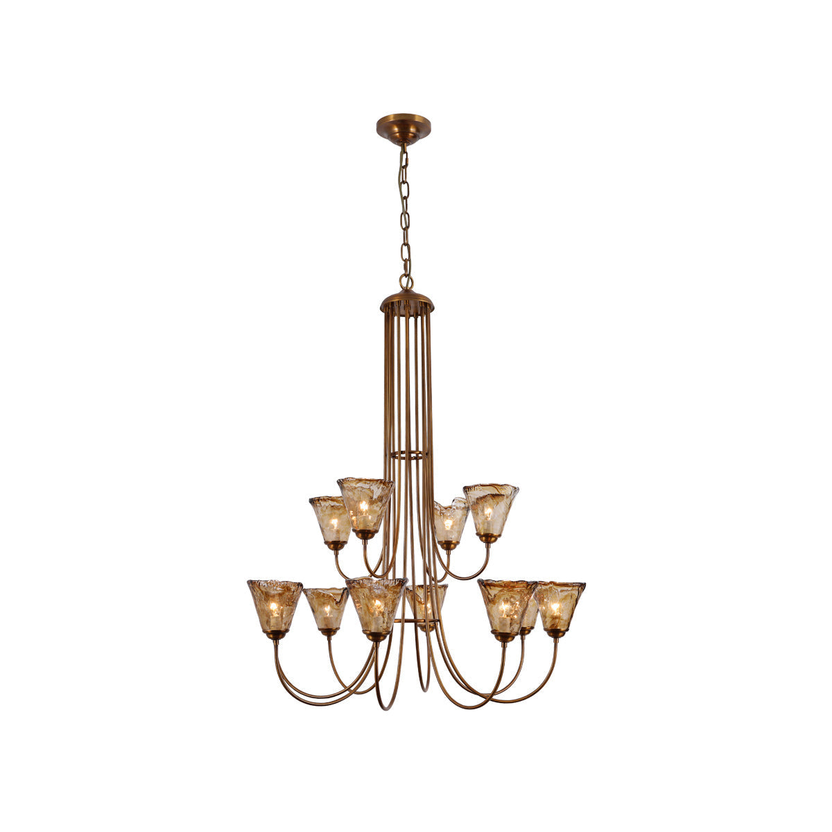 Ilsilis Bernstein Vintage Industrial Kronleuchter-Letslighting