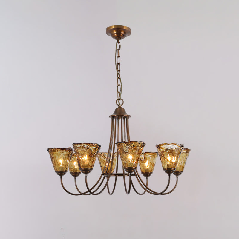 Ilsilis Bernstein Vintage Industrial Kronleuchter-Letslighting